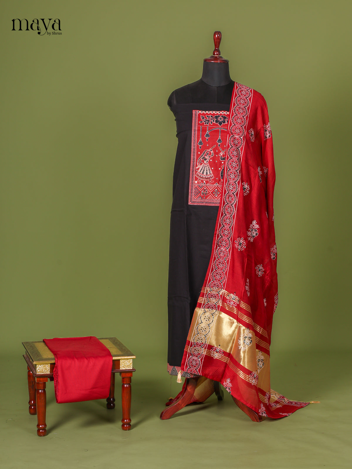Red Cotton Salwar - MEI04037