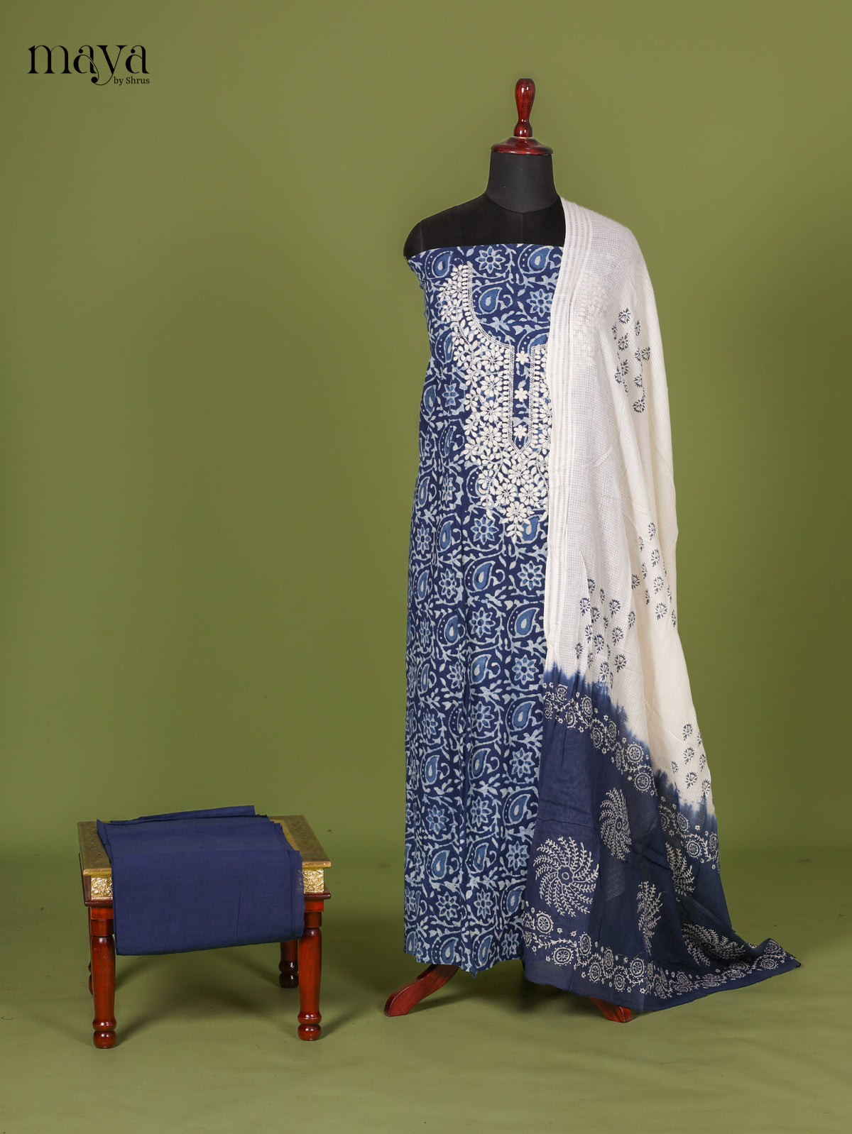 Indigo Blue Cotton Salwar - MEI10026