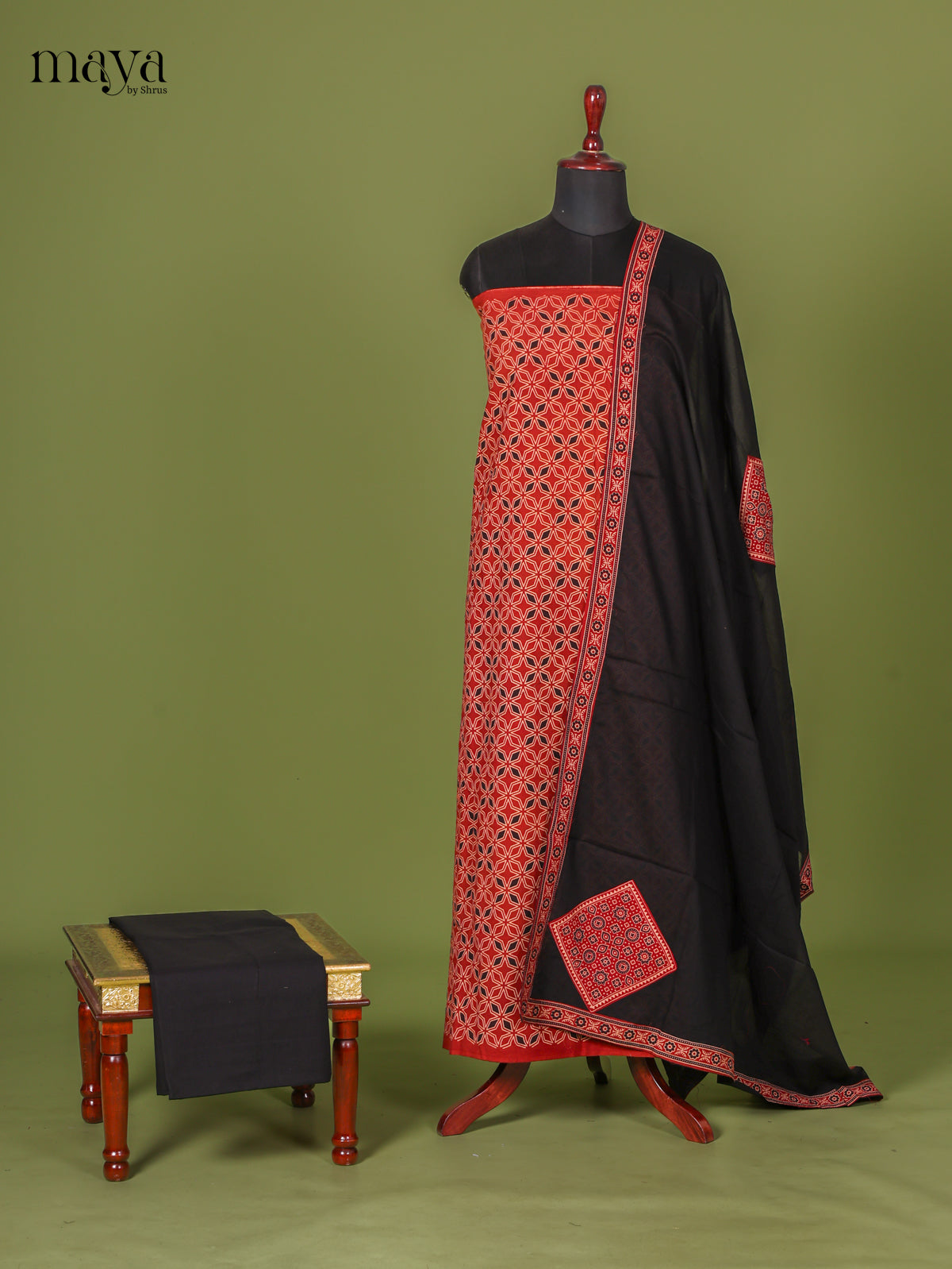 Black Ajrakh Salwar - MEI11010