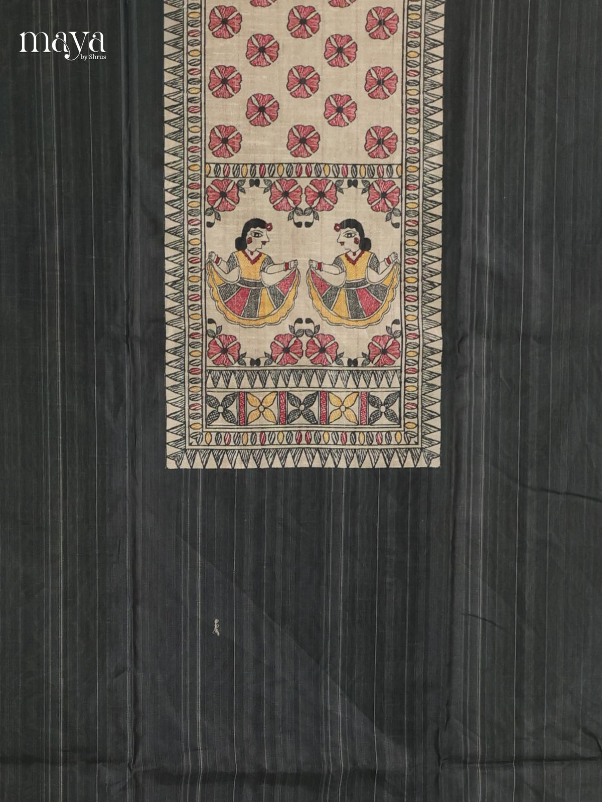 Black Semi Tussar Salwar - MEJ04003