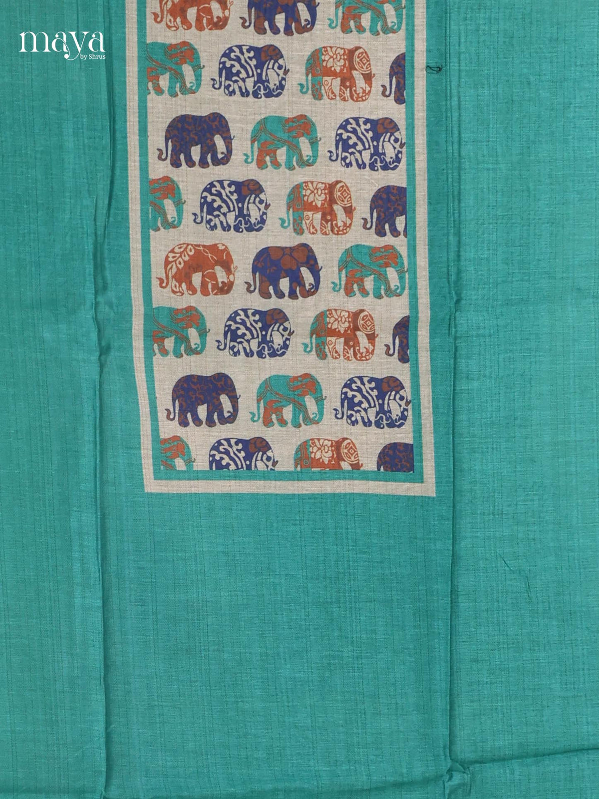 Teal Semi Tussar Salwar - MEJ04025