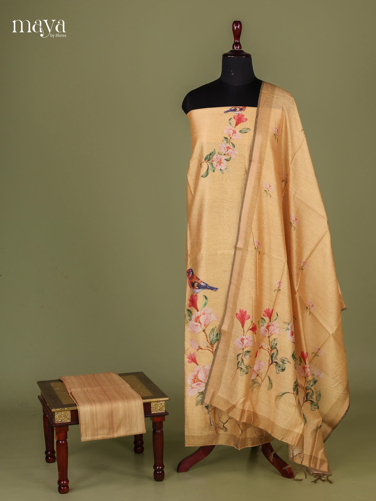 Beige Semi Tussar Salwar - MEJ04034