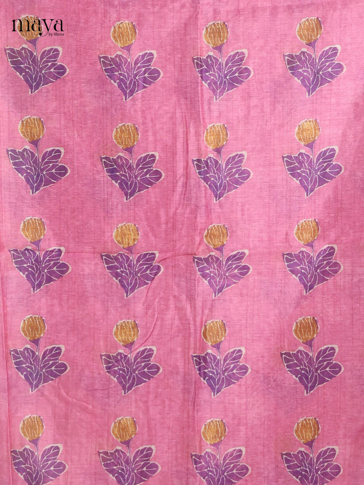 Pink & Purple - Semi Tussar Salwar Unstitched