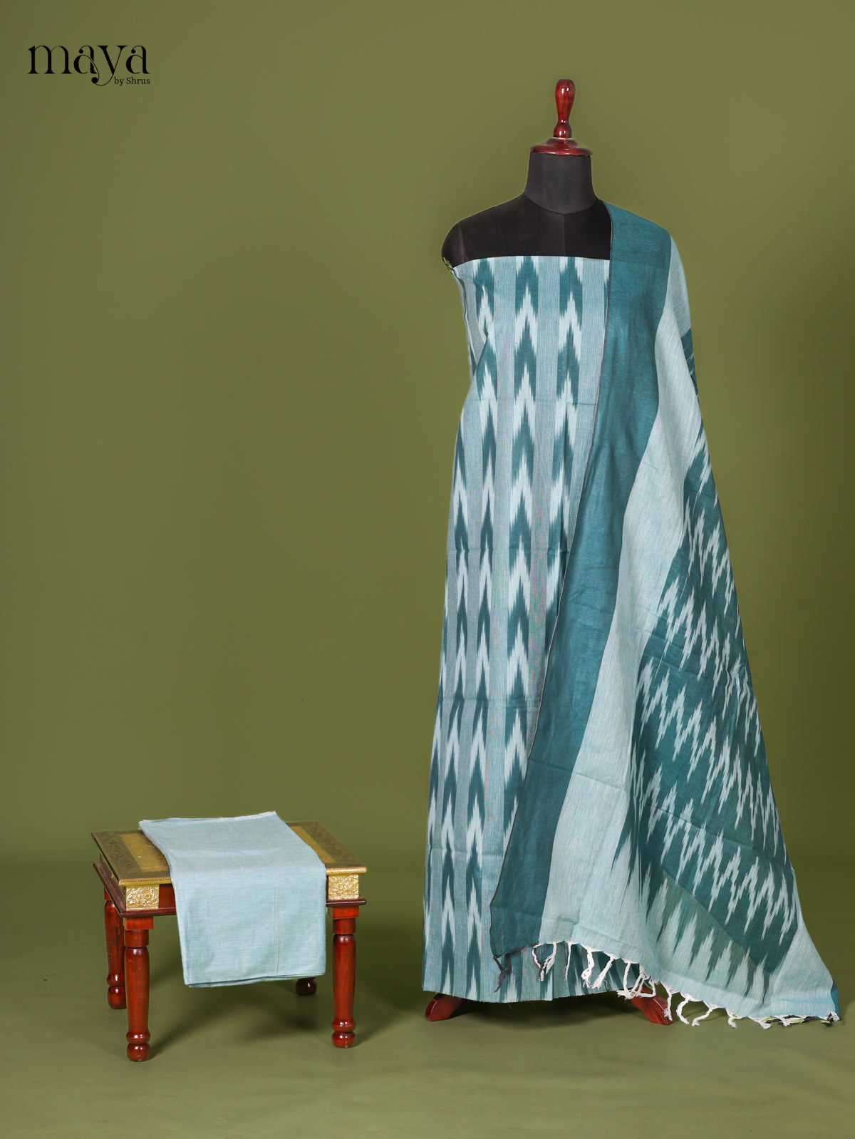Teal Blue Ikkat Salwar - MEJ10018