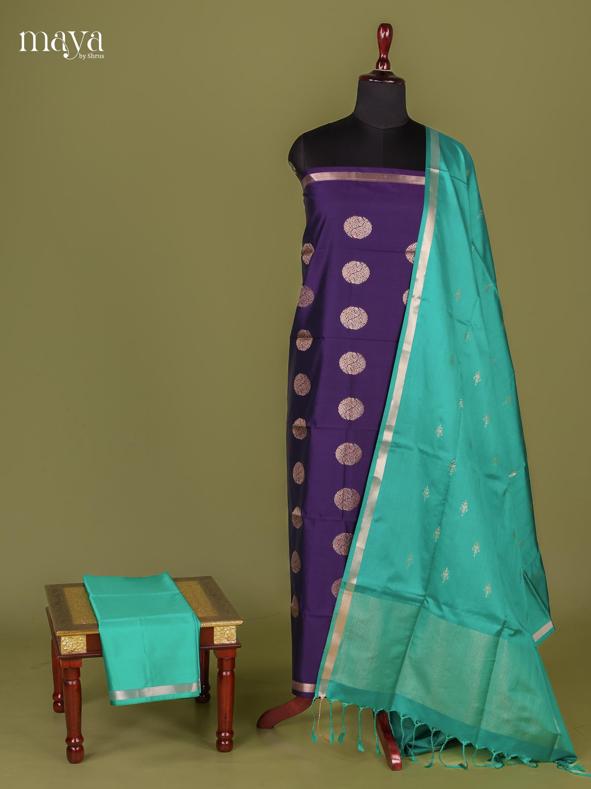 semi softsilk salwar - MEJ10098