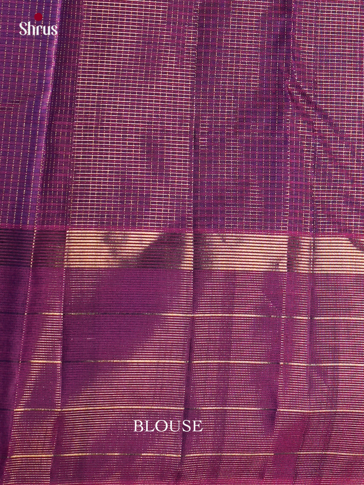 Buy Classy Magenta Kanjivaram Saree With Intricated Zari Checks, Striped Border & Chit Pallu