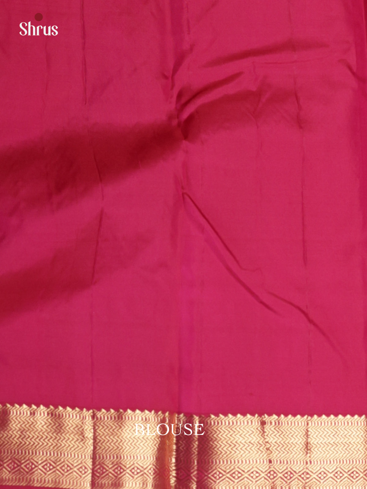Buy Chic Magenta Pink Kanjivaram Sarees With Triangle Buttas, Solid Zari Border & Brocade Pallu