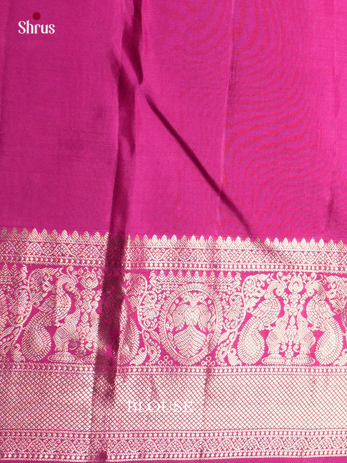 Buy Sheeny Magenta Pink Silk Sarees with Floral Nestling, Zari Border & Brocade Pallu