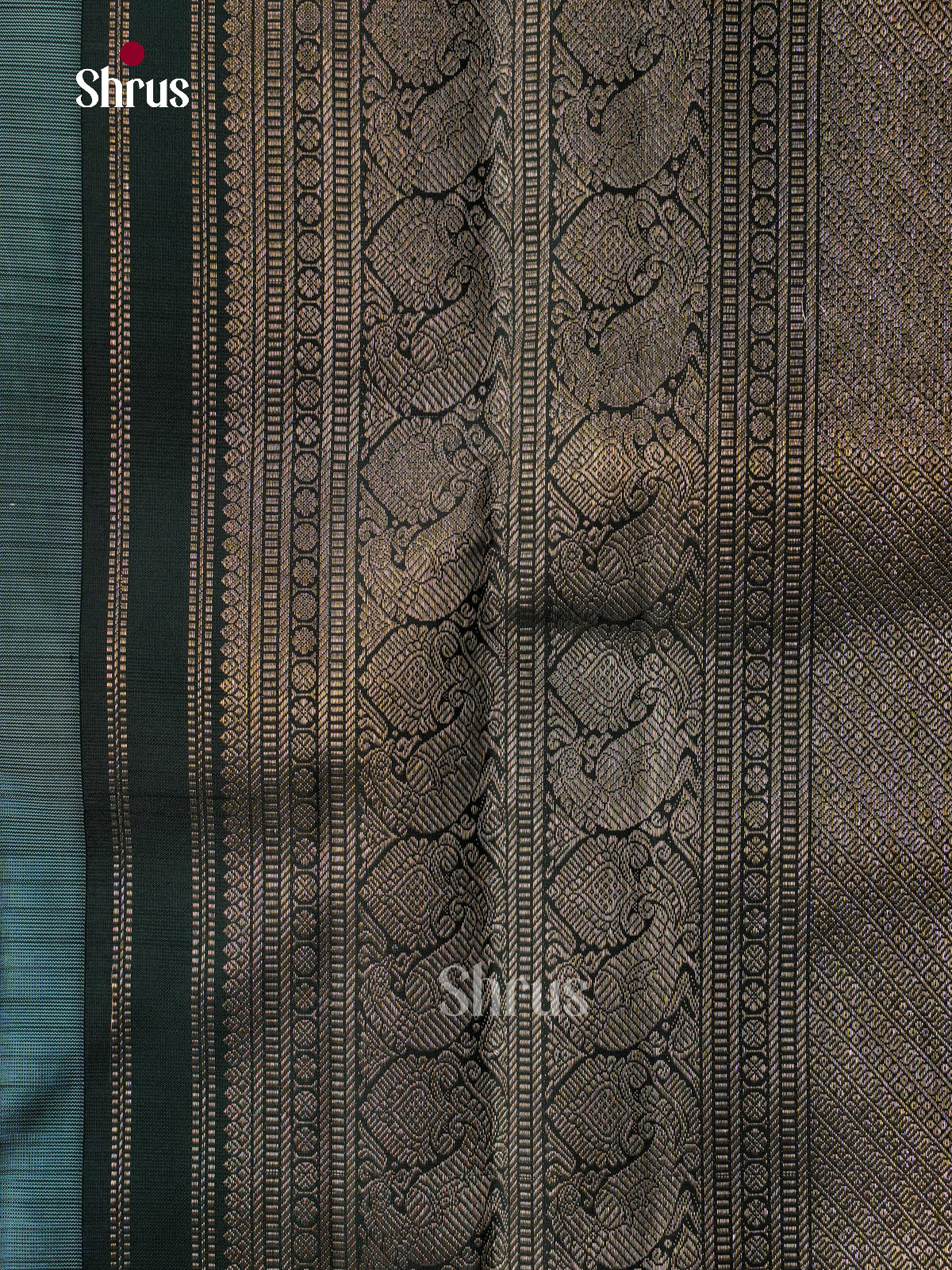 Magnificent Sky Blue Kanjivaram Silk Saree With Zari Kattams | Bottle Green Zari Border & Brocade Pallu