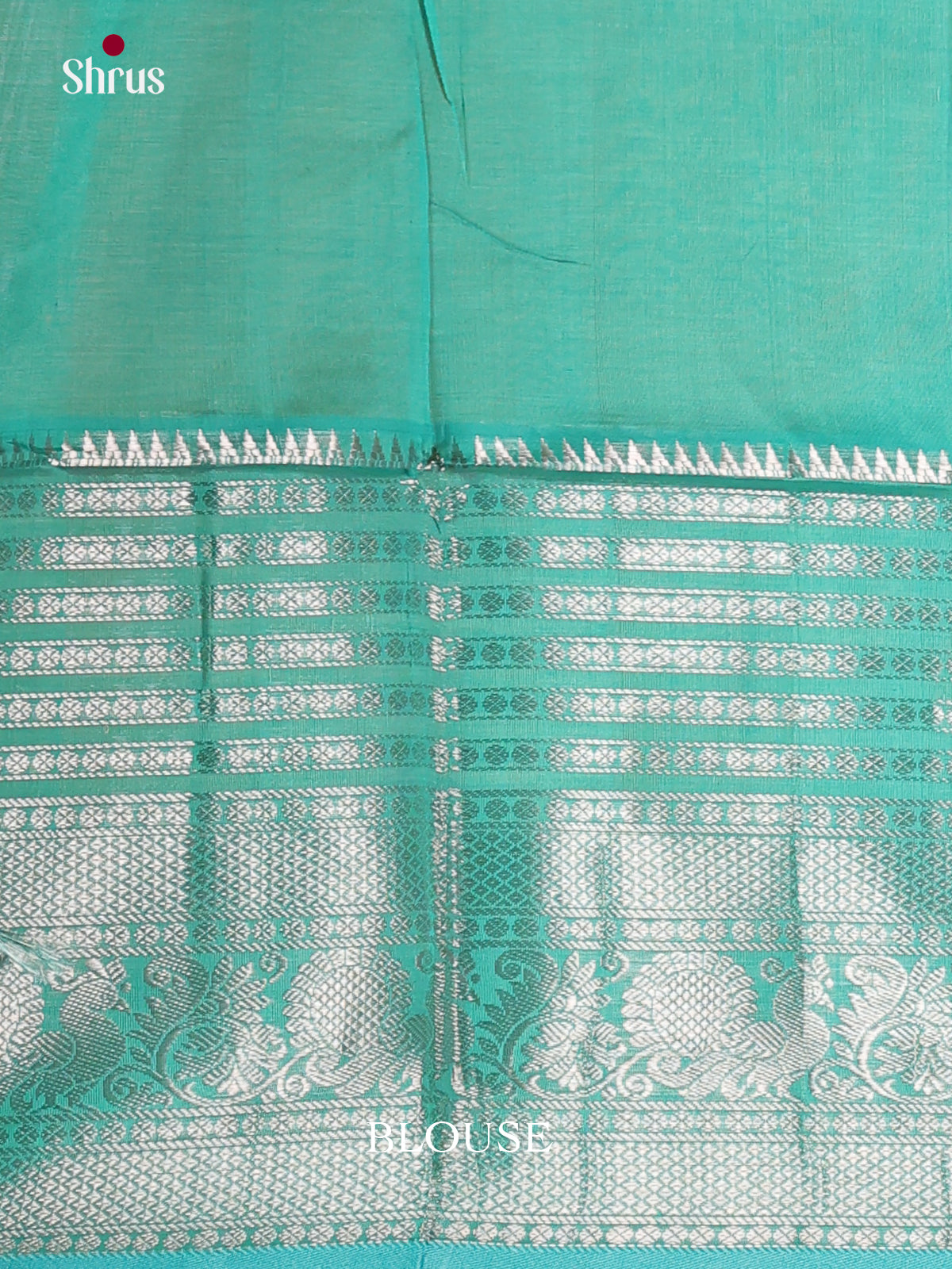 Buy Lustrous Mango Yellow Cotton Silk Saree with Gold Checks, Buttas & Sea Blue Brocade Pallu