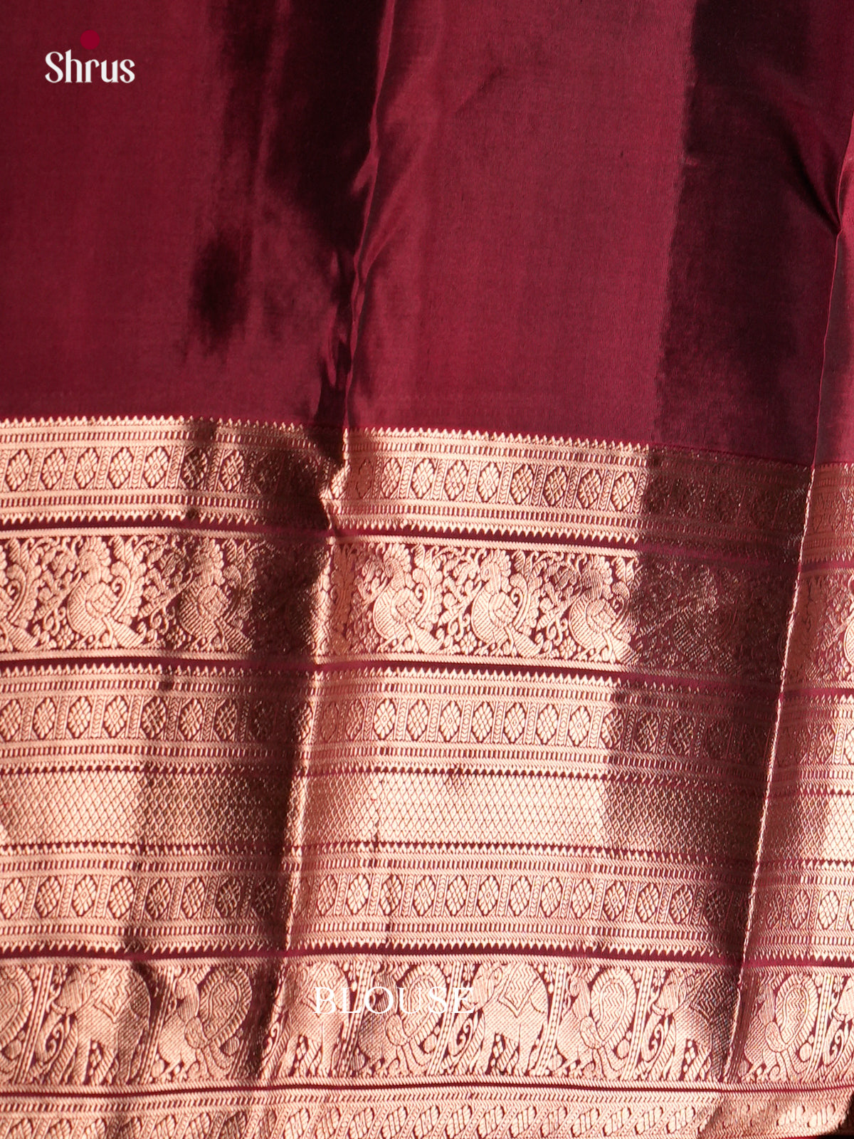Buy Timeless Maroon Kanjivaram Saree With Floral Jaal Pattern, Zari Border & Paisley Pallu