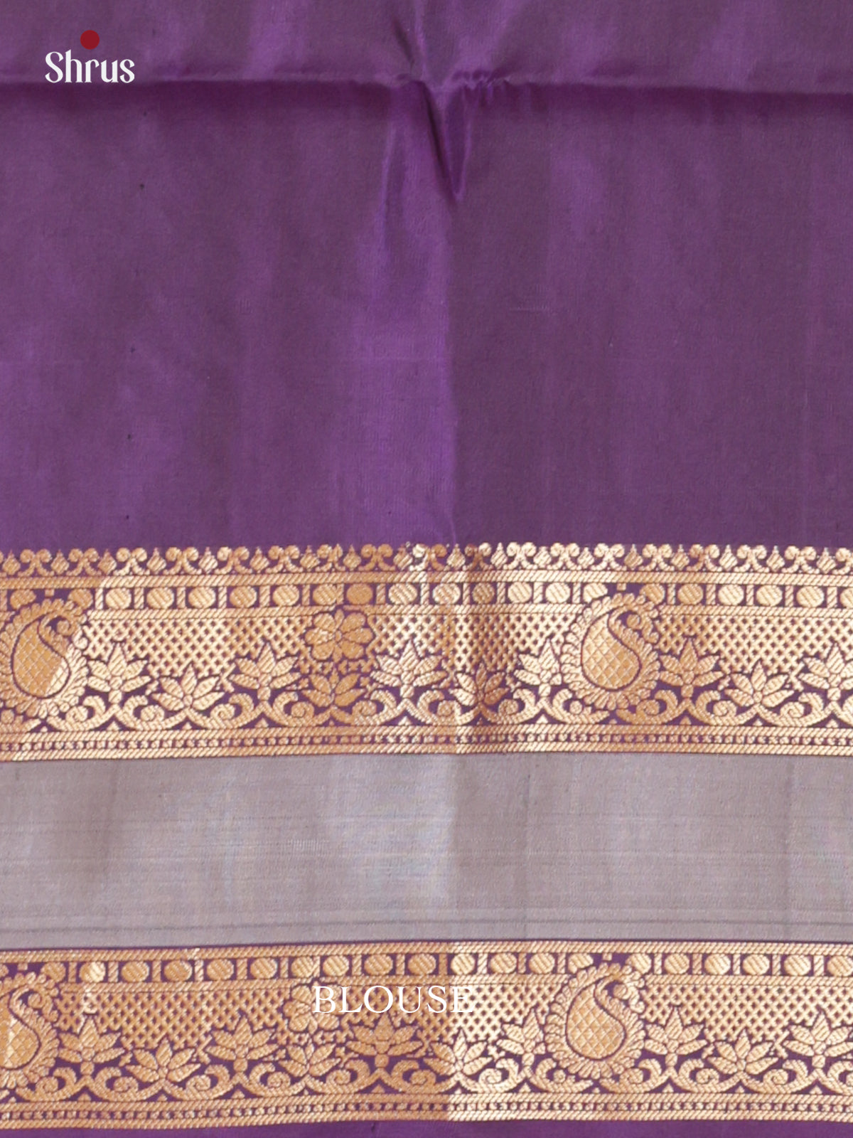 Buy Unique Mauve Kanchipuram Sarees With Gold Buttas, Rettapet Border & Deep Violet Pallu