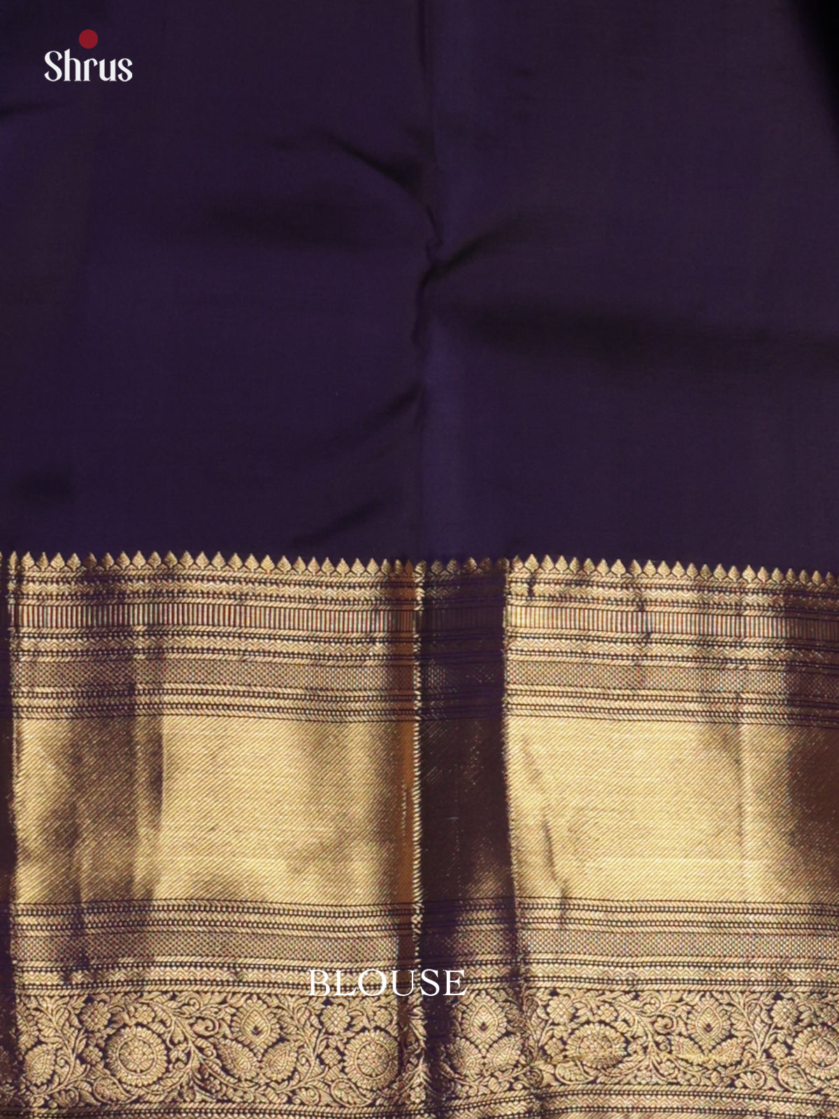 Buy Majestic Midnight Purple Kanchipuram Sarees With Circular Gold Motifs & Brocade Pallu