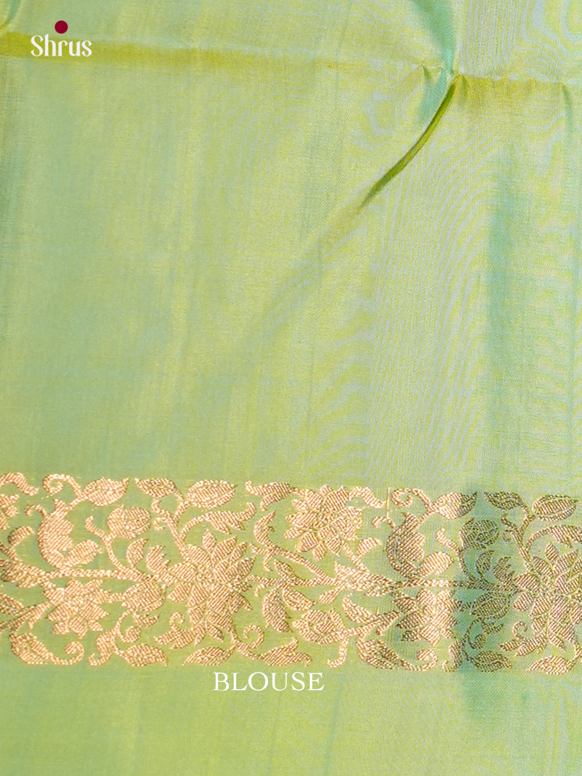 Buy Luminous Mint Green Silk Saree with Horizontal Stripes, Floral Vines Woven Zari Border & Pallu