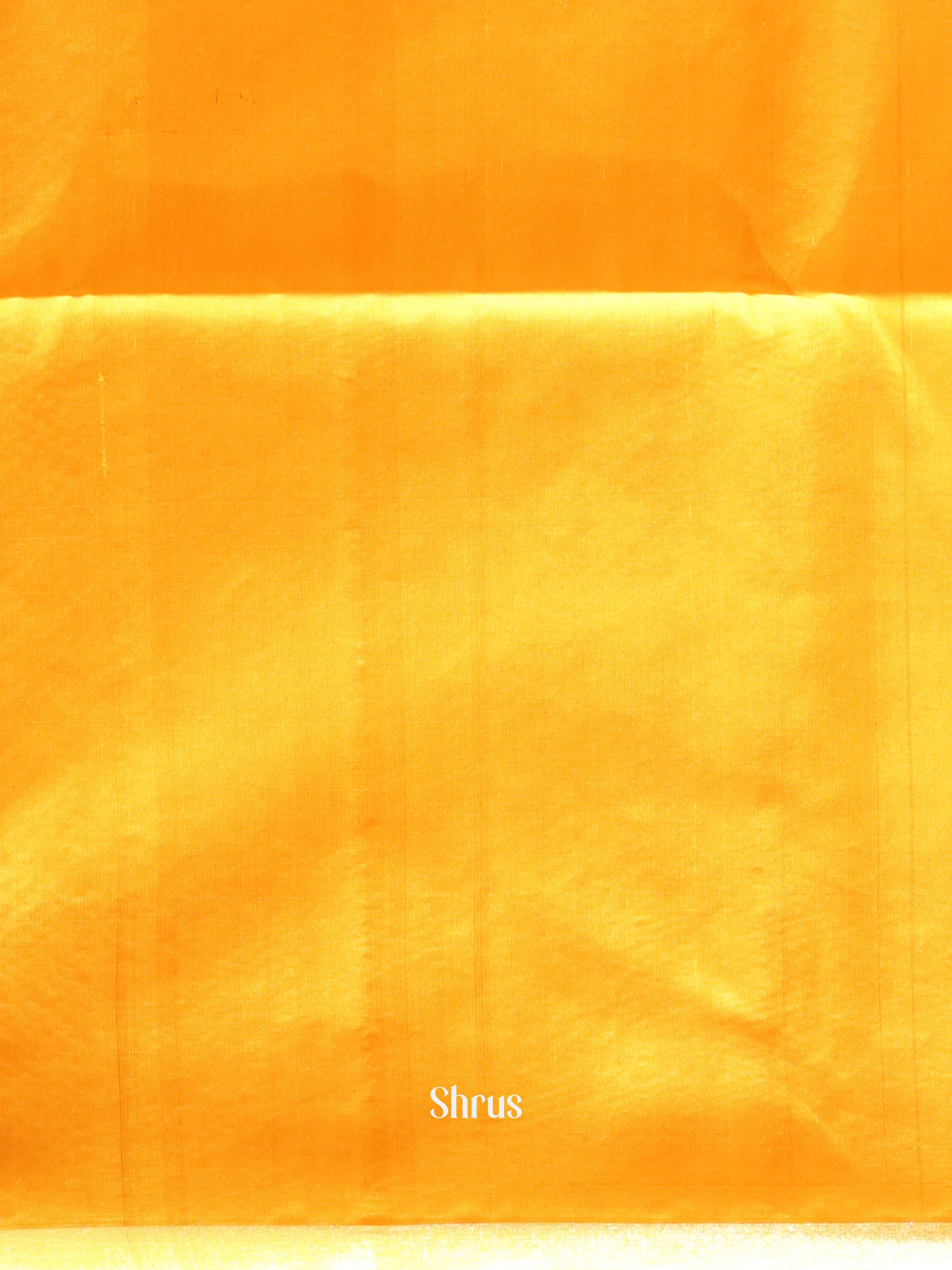 Vivid Mustard Yellow Soft Silk Sarees With Golden Buttas & Self Border With Zari Floral Scrollwork