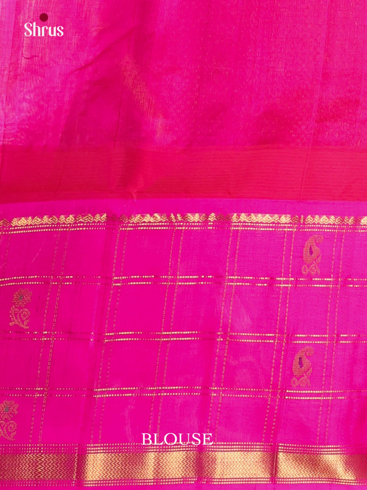 Luxurious  Mustardy Green & Pink Silk Cotton Saree with Zari checks & broad border - Shop on Shrus.com