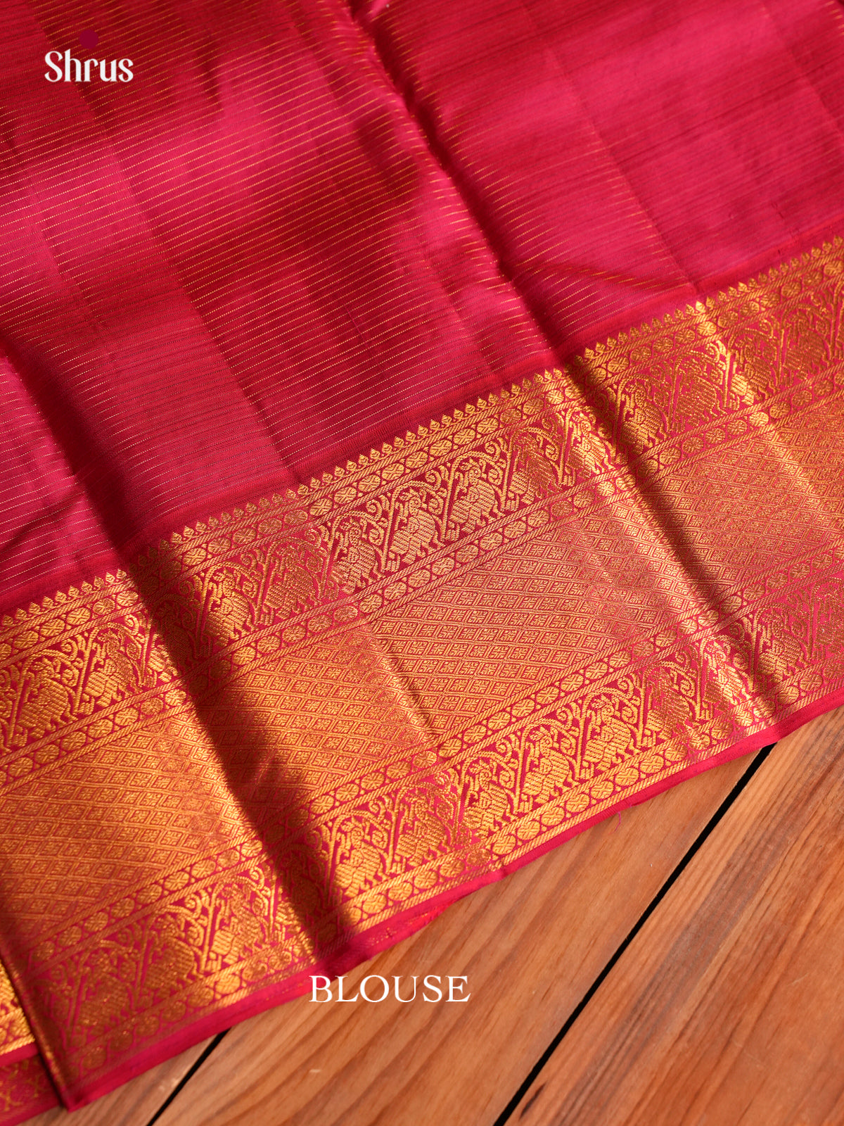 Opulent Cream Pattu Saree With Zari Checks & Round Buttas | Dark Pink Broad Zari Border
