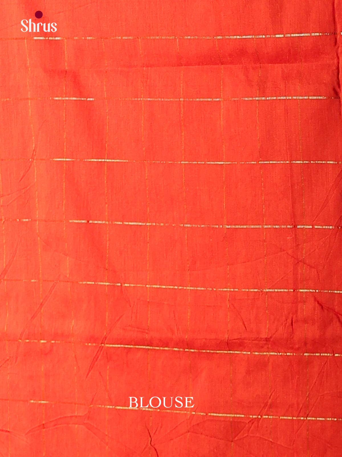 Vivid Orange Kalyani Cotton Sarees With Golden Checks, Buttas, Thin Zari Border & Zari Pallu