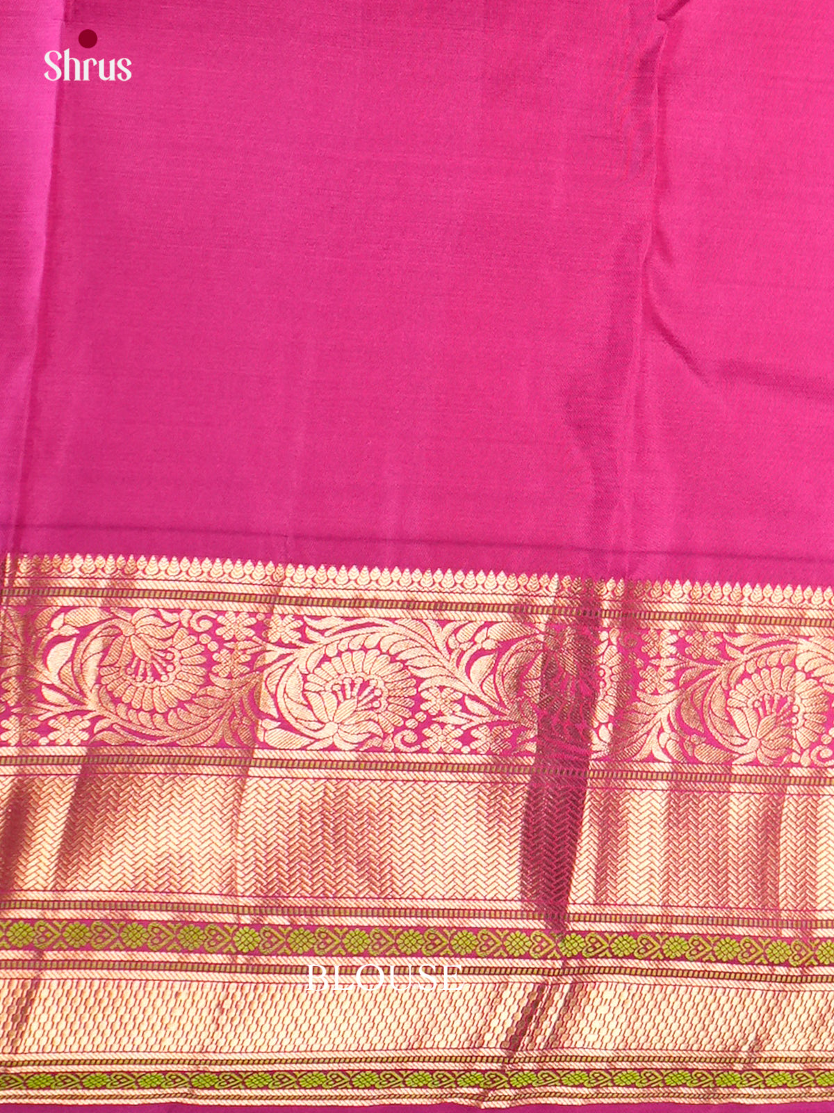 Buy Pretty Orange Kanjivaram Saree with Gold Floral Buttas, Big Zari Border & Purple Brocade Pallu