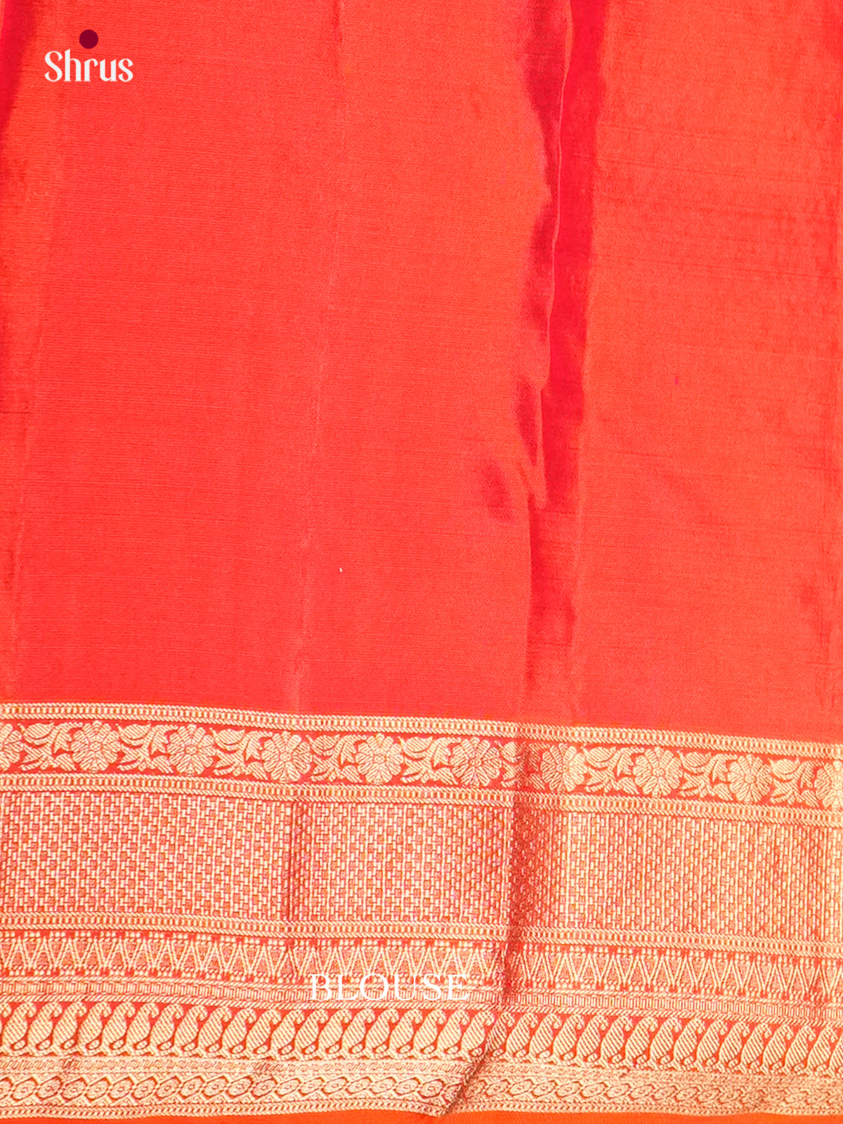 Buy Radiant Orange Kanjivaram Saree with Intricate Golden Buttas, Zari Border & Brocade Pallu