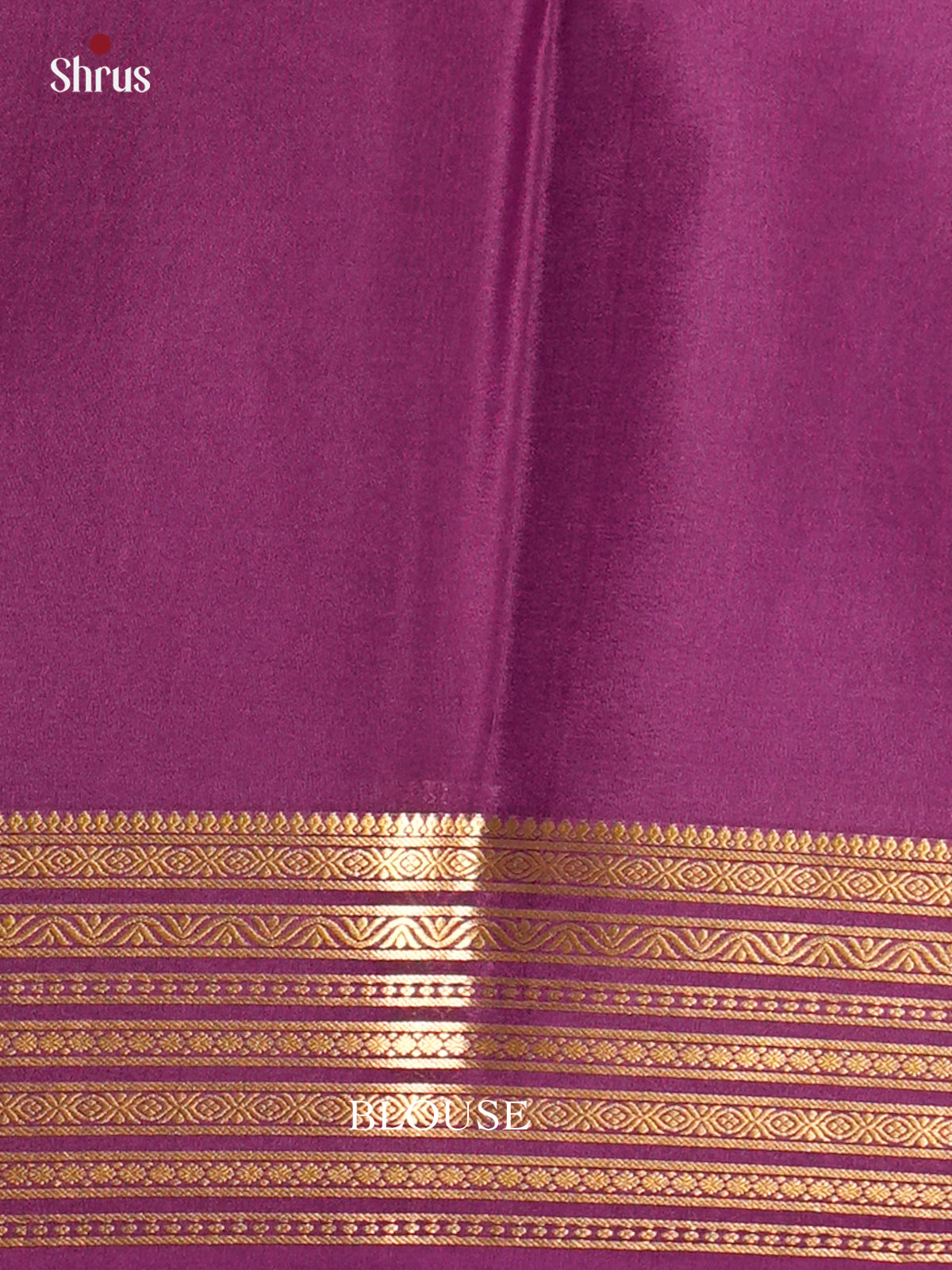 Buy Radiant Orange Mysore Silk Crepe Saree with Plain Body, Purple Zari Striped Border & Chit Pallu