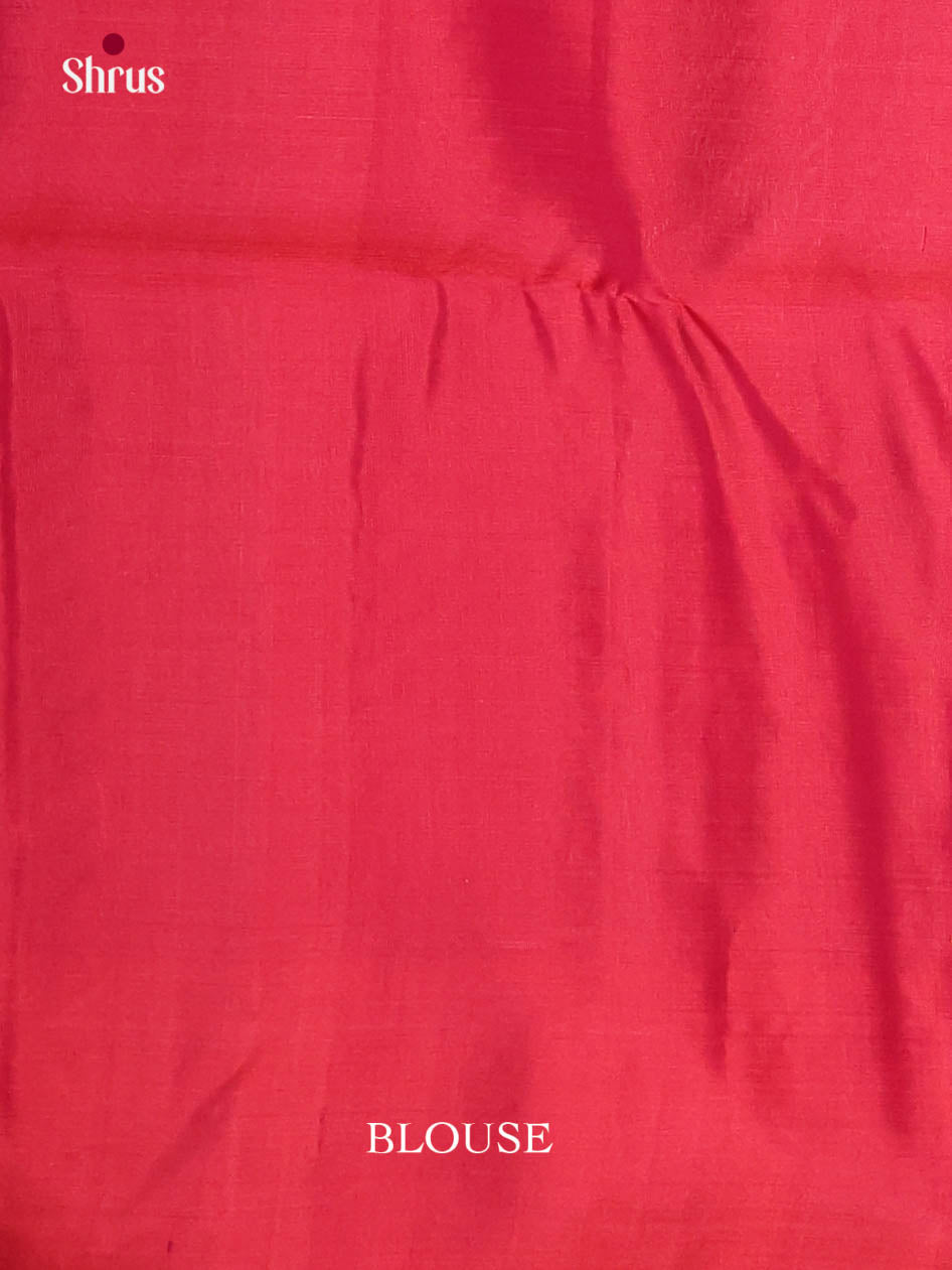 Buy Warm Orange Silk Saree With Silver Zari Woven Chevron Pattern, Red Border & Brocade Pallu