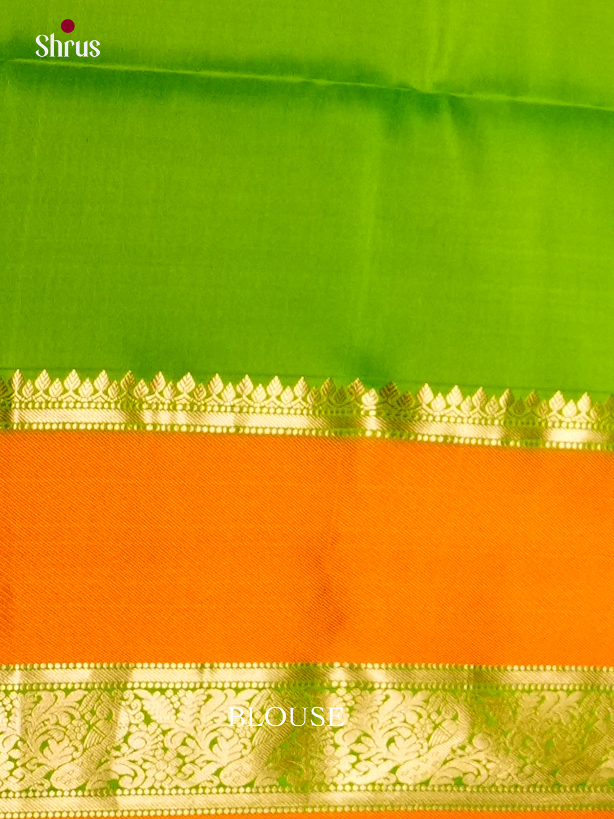 Buy Vivid Orangish Pink Pure Soft Silk Sarees with Golden Buttas, Rettapet Border & Green Brocade Pallu