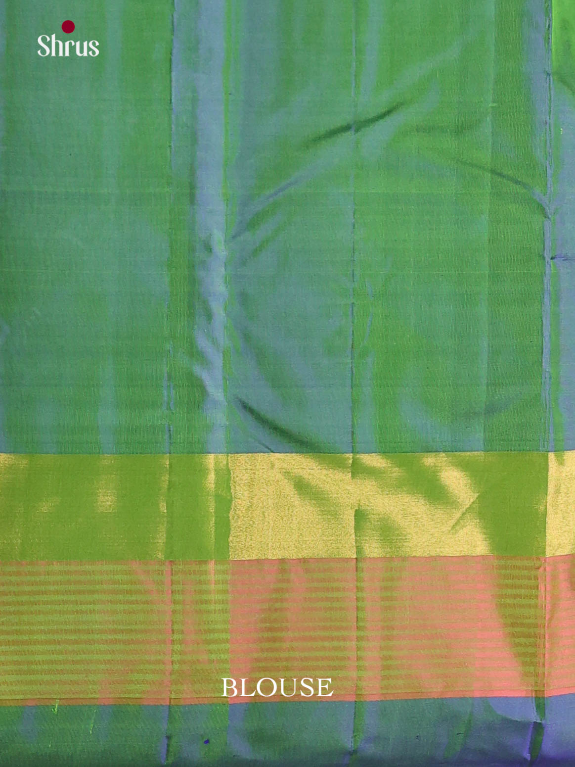 Buy Vivid Parrot Green Kanjivaram Saree with Self Checks,  Multi Toned Border & Chit Pallu