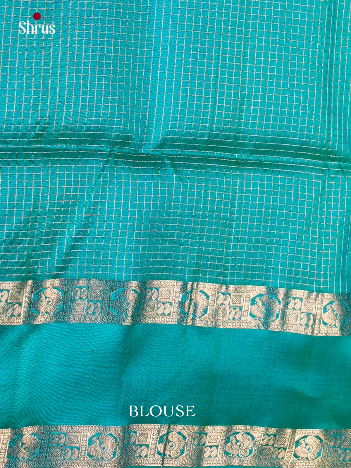 Buy Radiant Parrot Green Silk Saree with Intricate Checks & Teal Rettaipet Zari Border