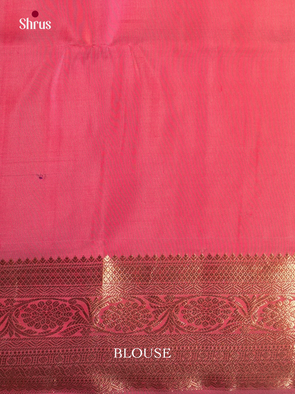 Buy Voguish Peachy Pink Pure Silk Saree with Golden Floral Nestling Brocade & Zari Border