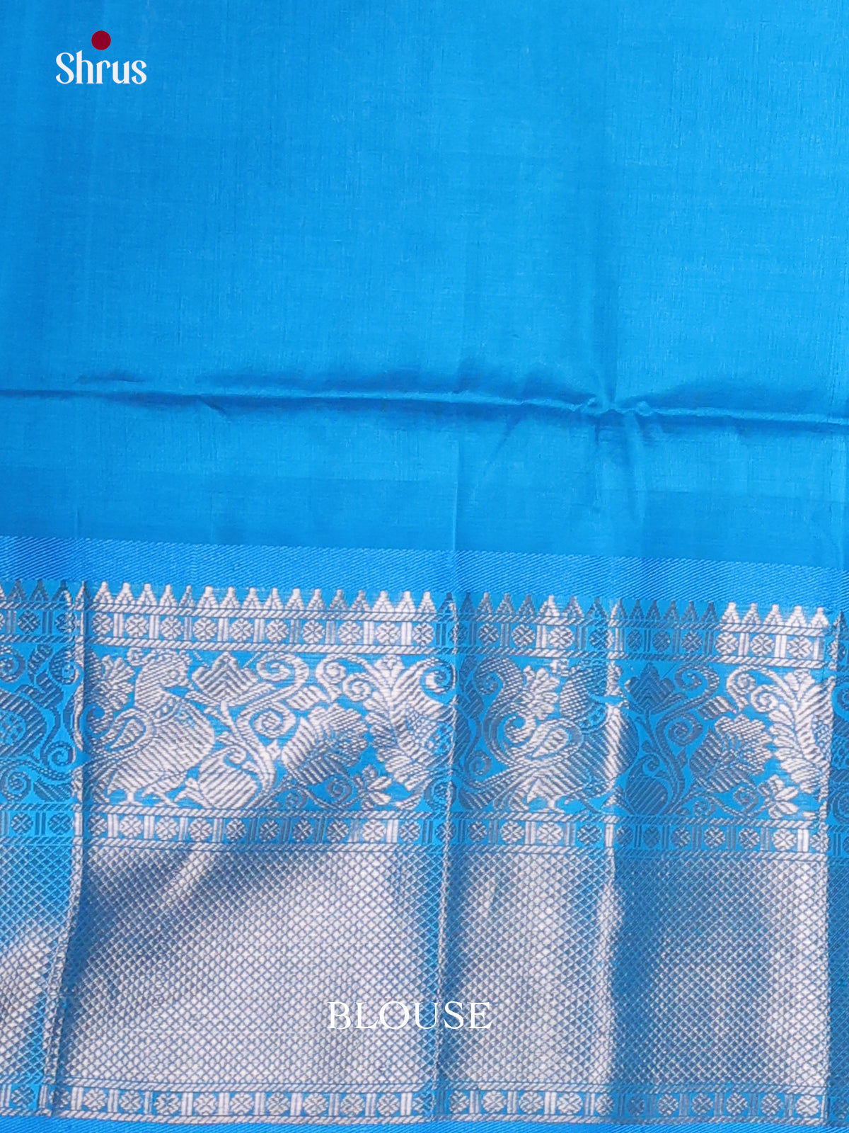 Buy Elegant Pink Cotton Silk Saree with Zari Motifs, Blue Border & Rich Brocade Pallu