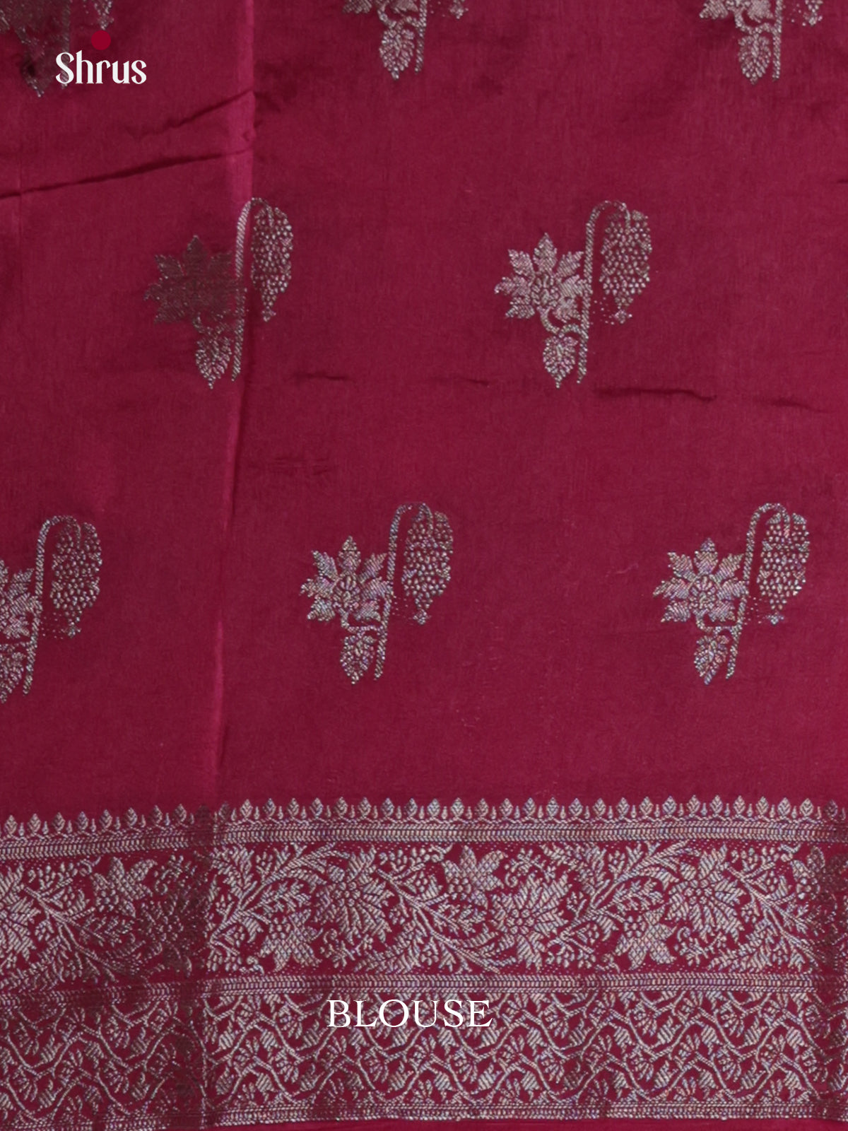 Buy Beautiful Pink North Cotton Silk Saree With Golden Buttas, Maroon Border & Pallu