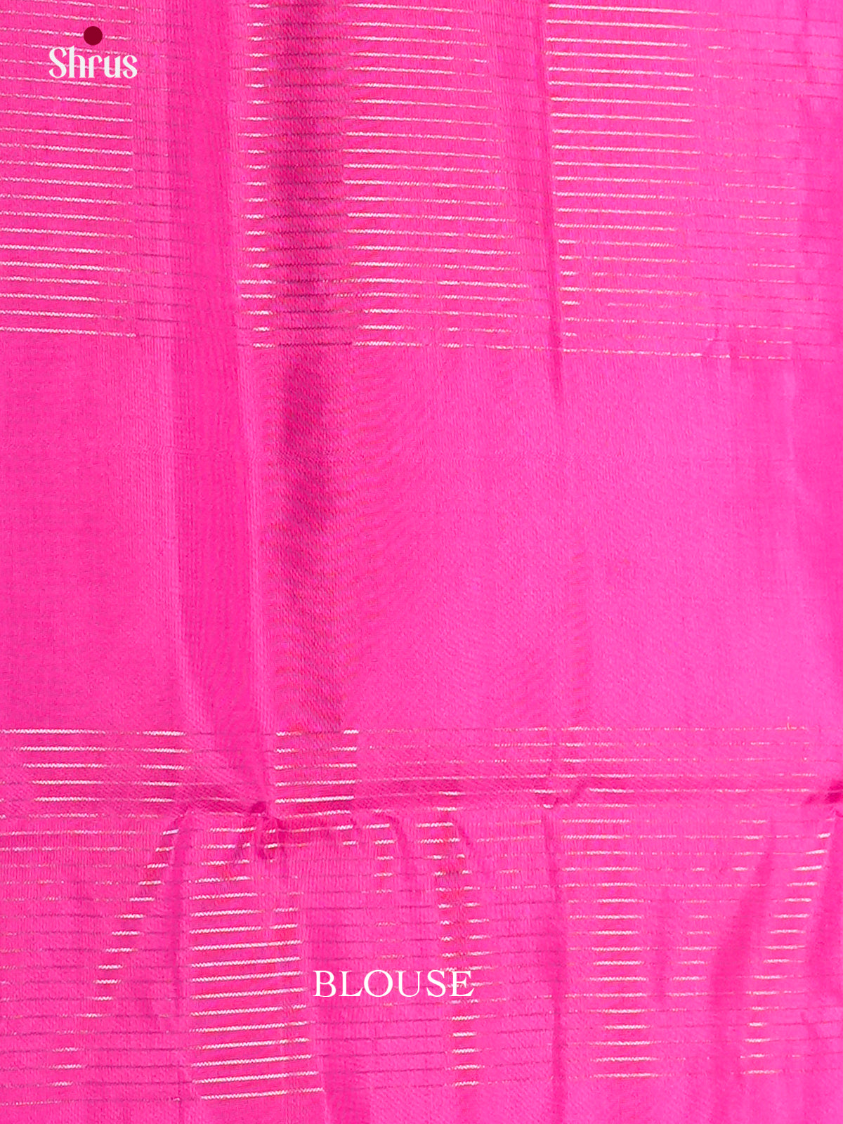 Buy Charming Pink Silk Saree with Gold Stripes, Buttas & Magenta Brocade Pallu