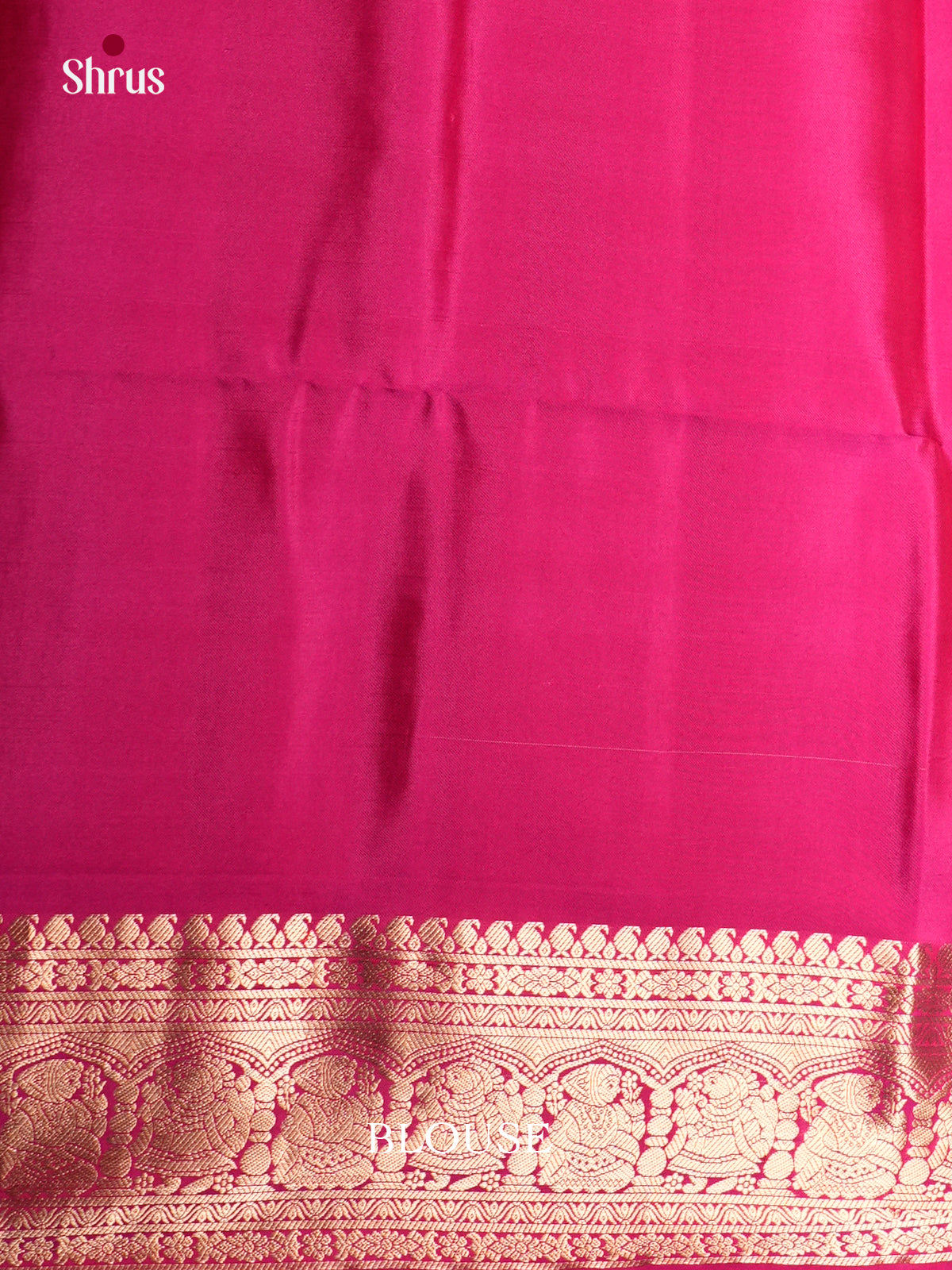 Buy Exquisite Pink Silk Saree with Vanasingaram Zari Brocade & Golden Border