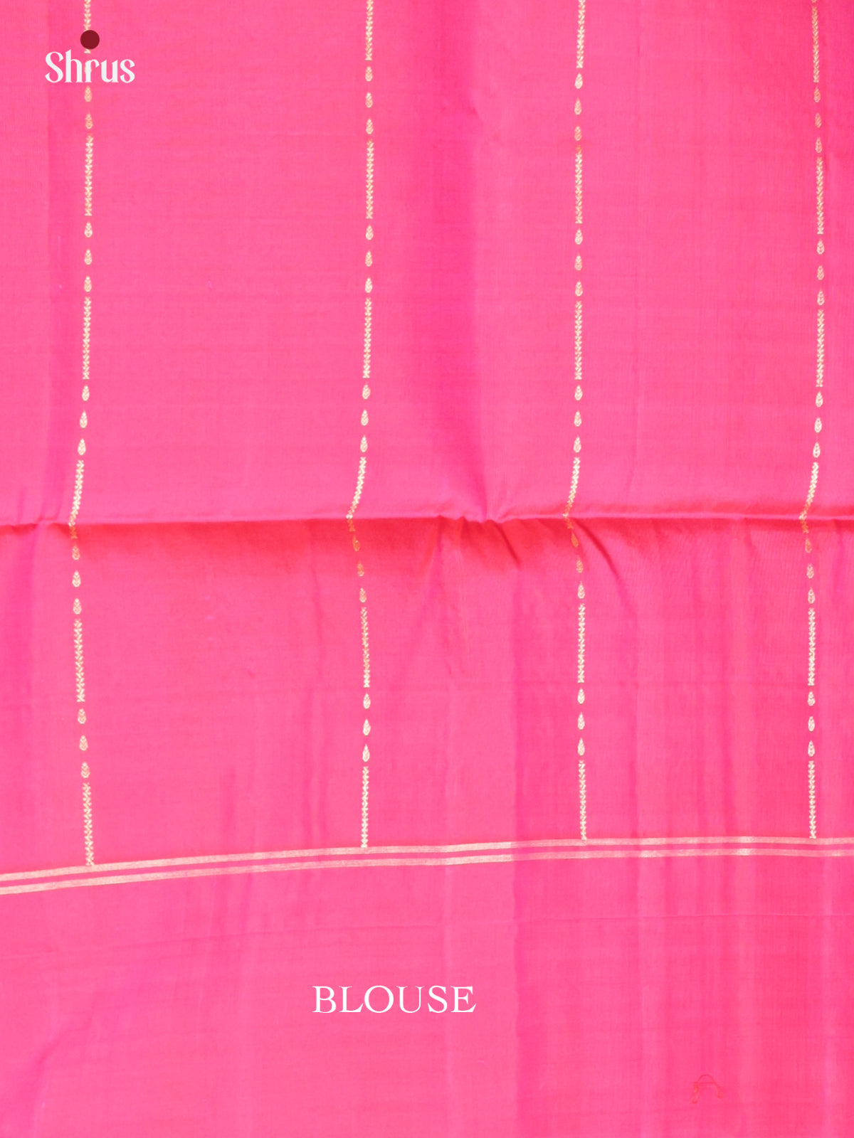 Buy Shimmery Plum Silk Saree With Golden Buttas, Rani Pink Border & Brocade Pallu