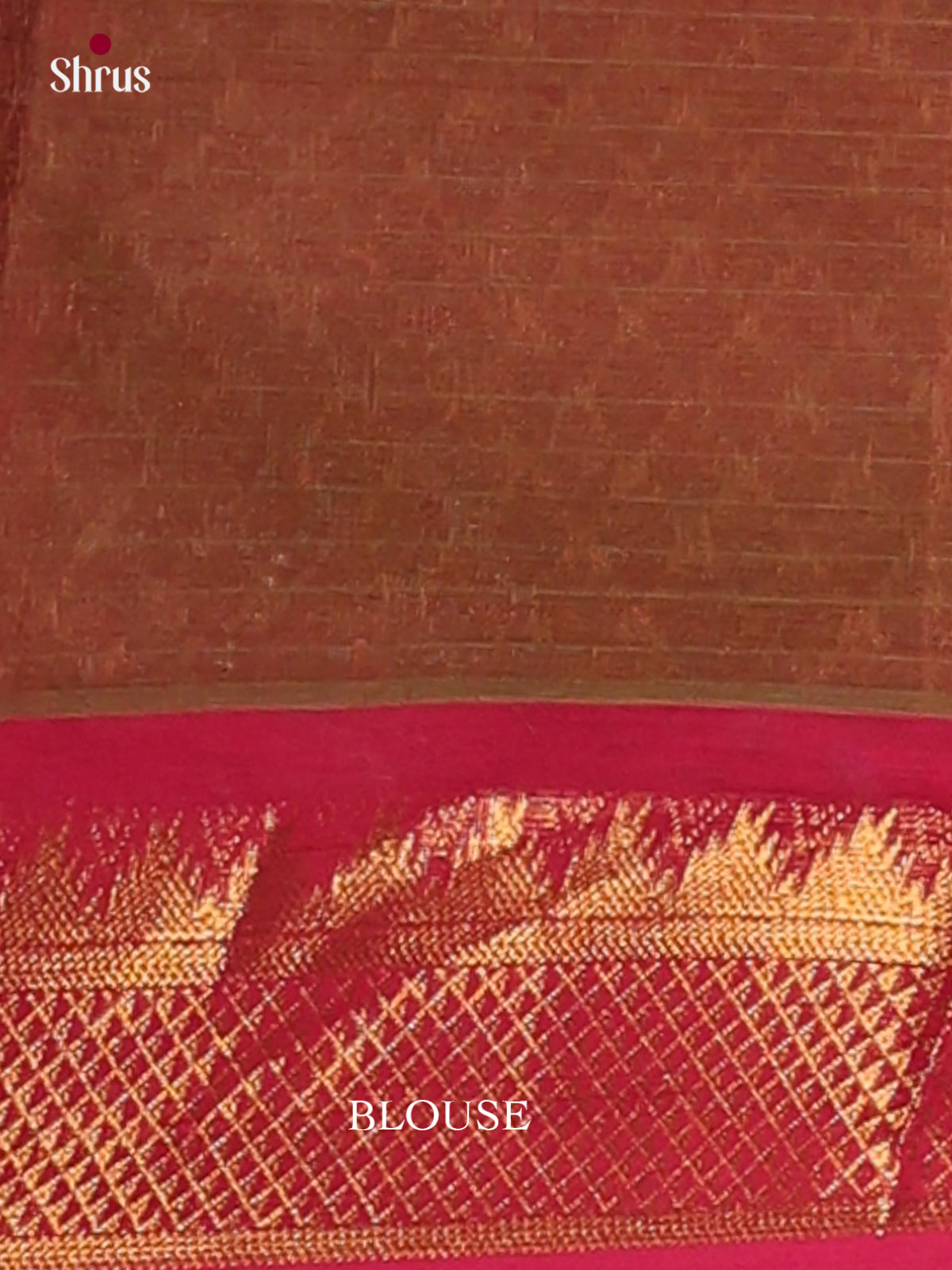 Pretty Copper Brown Chettinad Cotton Sarees With Wavy Stripes & Pink Temple Zari Border