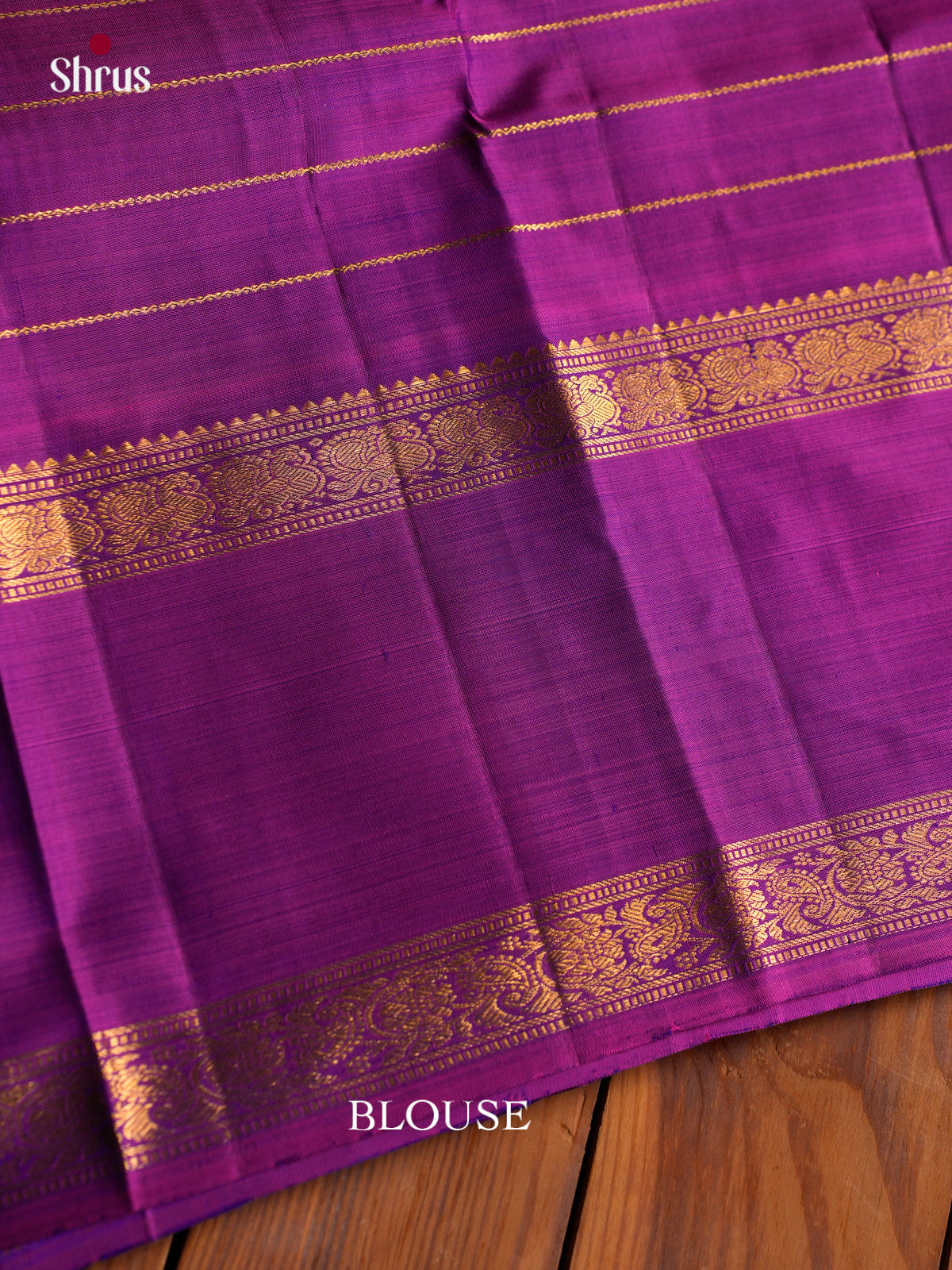 Pretty Dual Tone Sapphire Blue Silk Saree With ZAri Stripes | Purple Rettapet Zari Border & Pallu