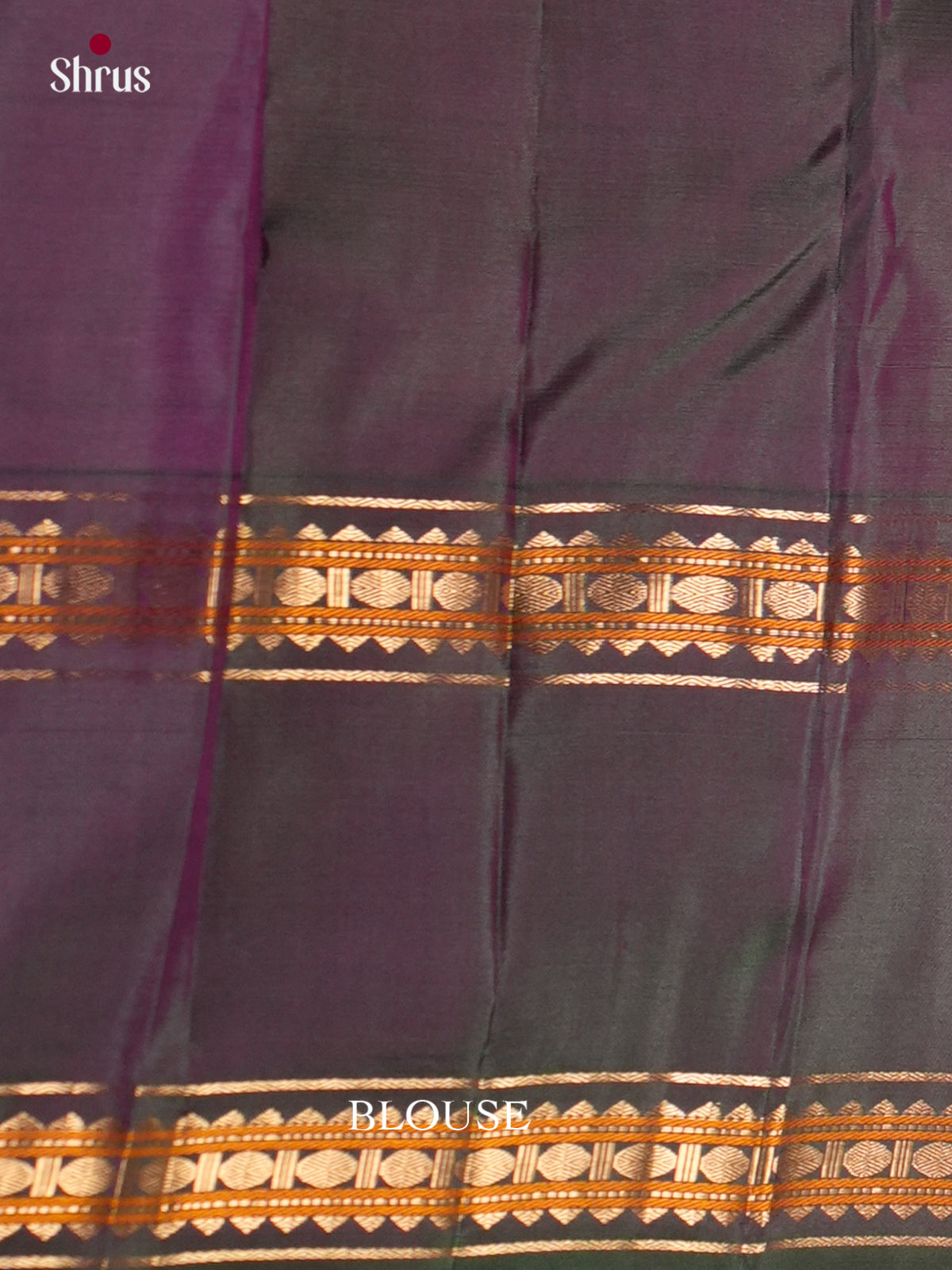 Buy Elegant Purple Kanjivaram Saree with Plain Body, Rettaipet Zari Border & Green Pallu