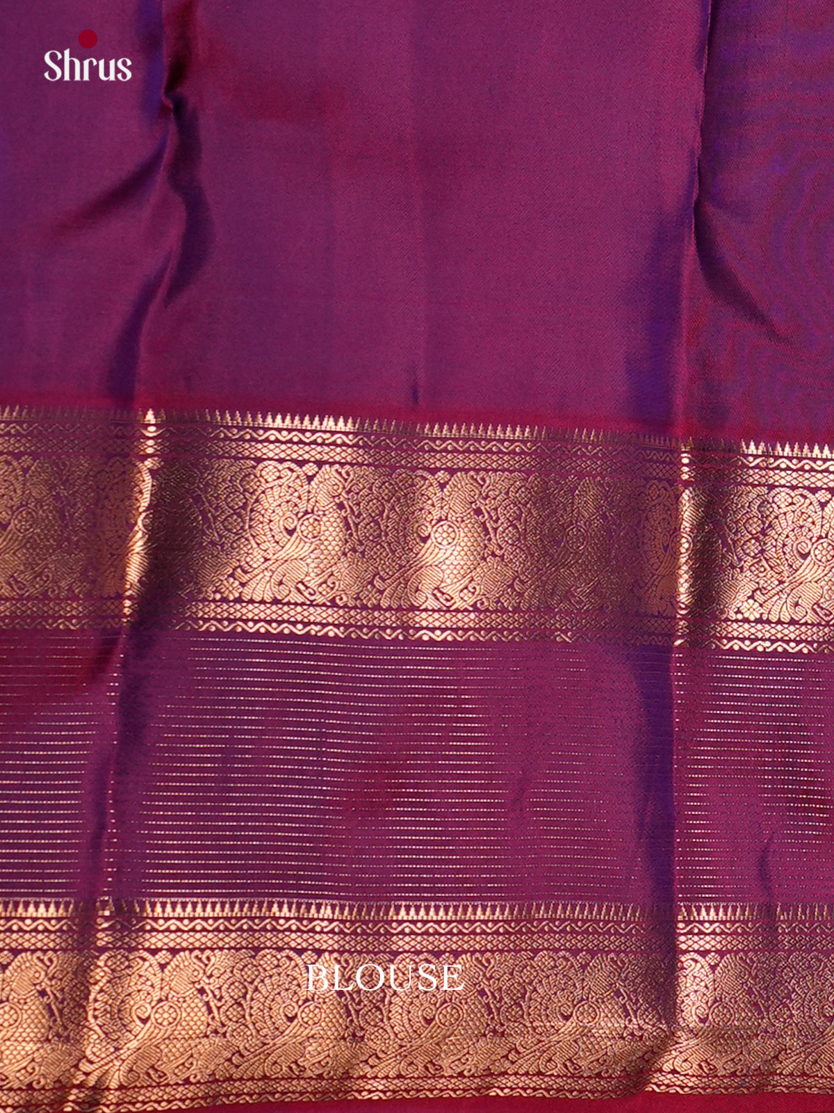 Buy Vibrant Purple Kanjivaram Saree with Round Buttas & Magenta Rettaipet Zari Border