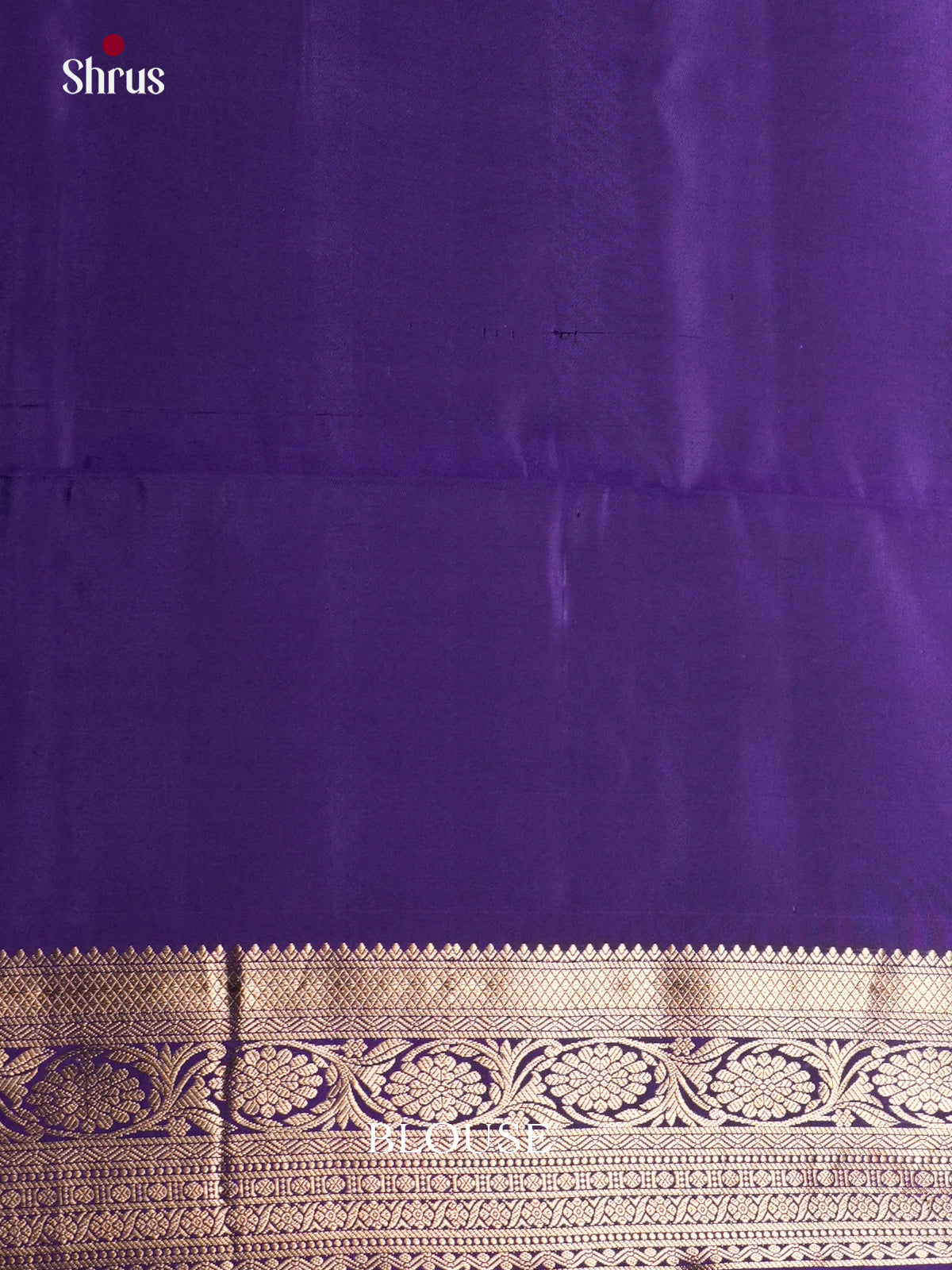 Buy Vibrant Purple Pure Silk Saree with Golden Floral Vines, Zari Border & Brocade Pallu