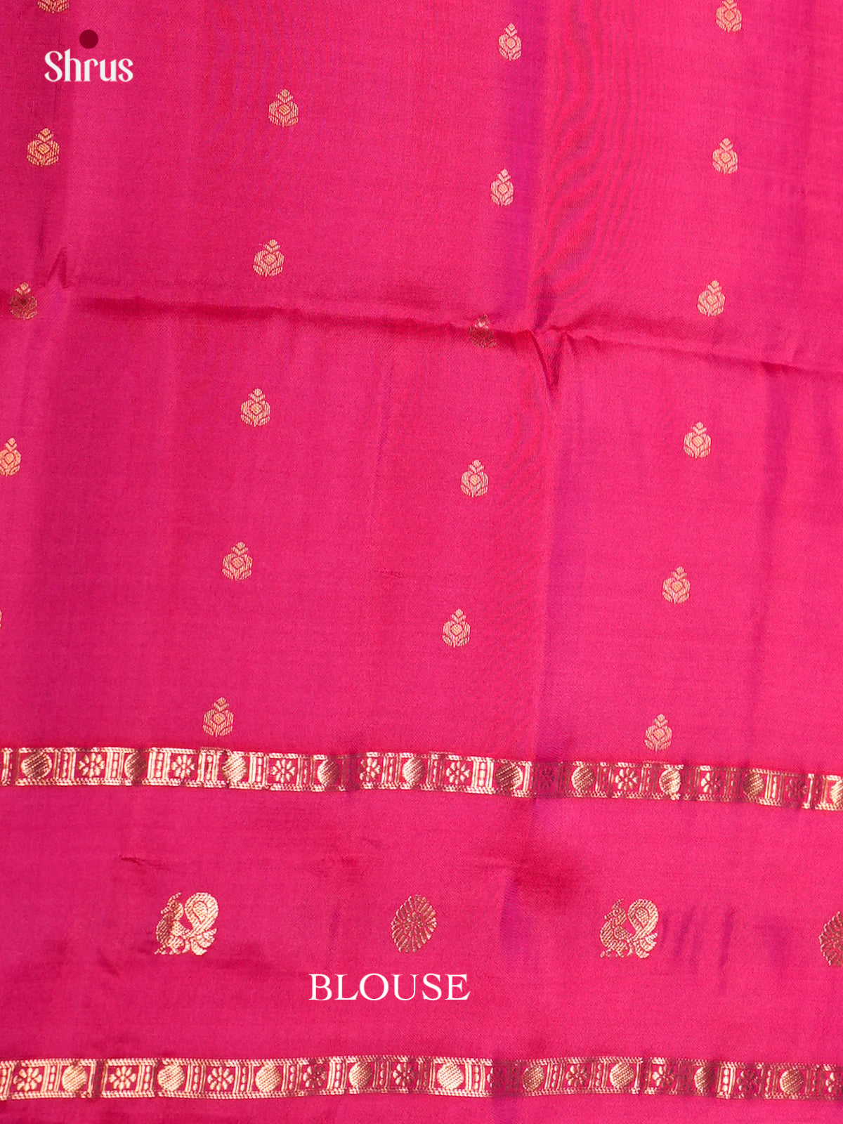 Buy Dazzling Purple Soft Silk Saree With Golden Buttas & Rani Pink Pallu