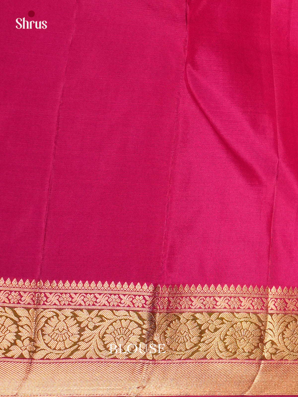 Buy Luxurious Red Kanjivaram Saree with Golden Buttas, Zari Border & Magenta Brocade Pallu
