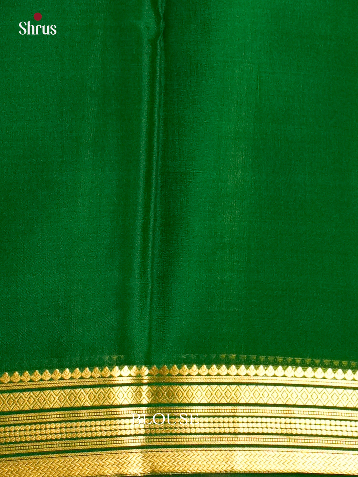 Buy Chic Red Mysore Silk Crepe Saree with Plain Body, Green Striped Zari Border & Traditional Chit Pallu