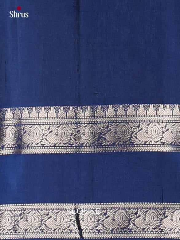 Regal Lavender Soft Silk Sarees with Zari Woven Buttas, Navy Blue Rettapet Border & Brocade Pallu 1