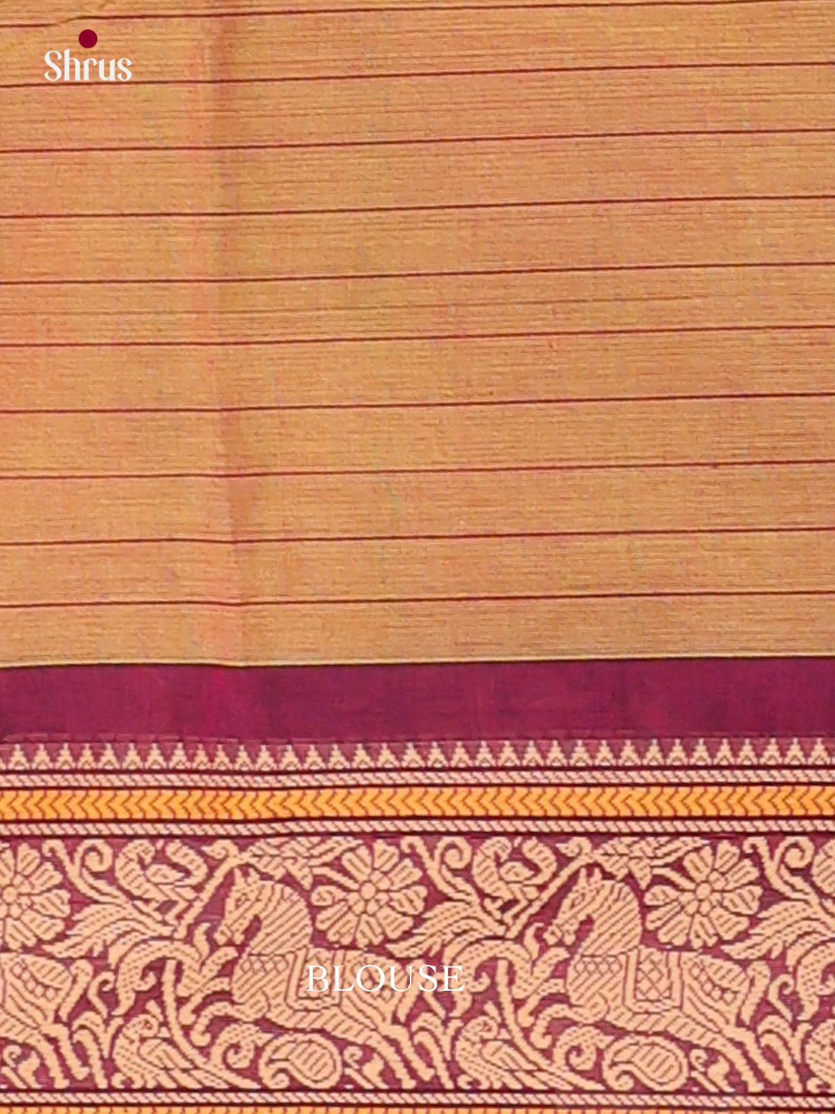 Regal Mustard Chettinad Saree With Checks, Micro Buttas & Maroon Border