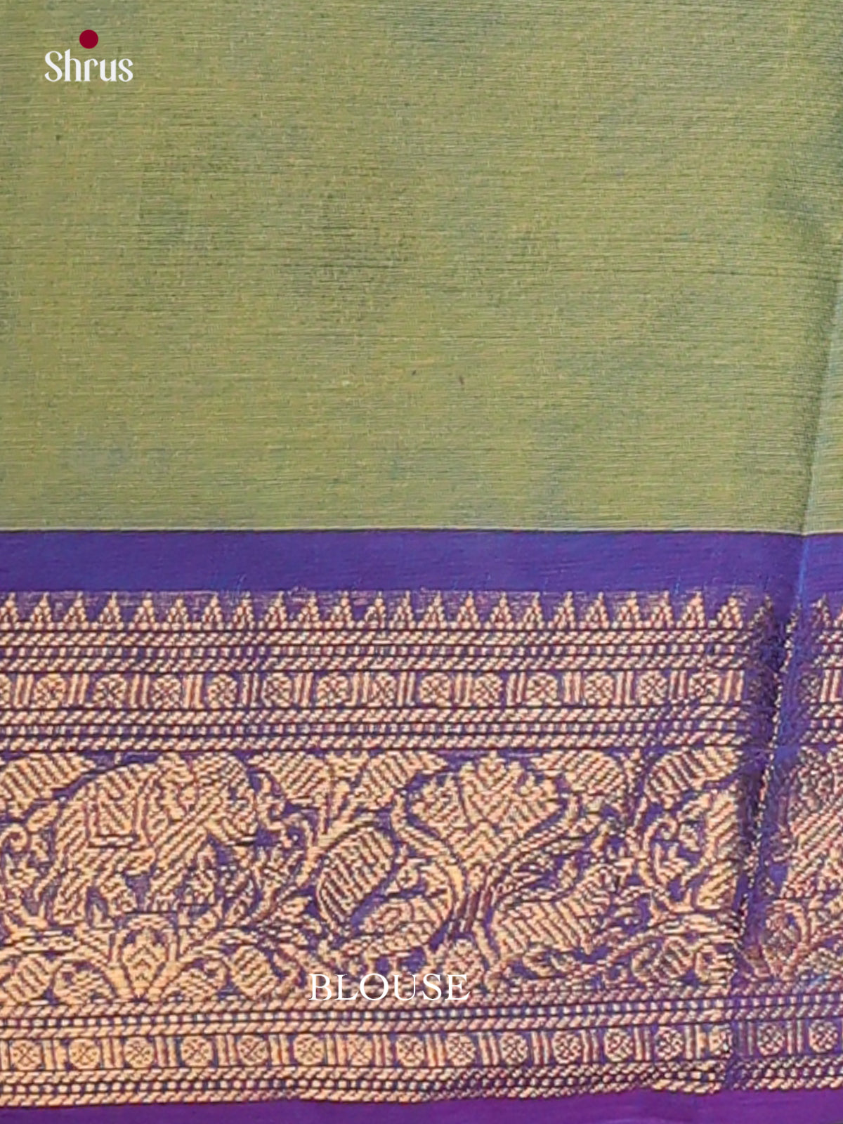 Regal Pista Green Chettinad Cotton Sarees With Gold Floral Buttas & Violet Zari Border