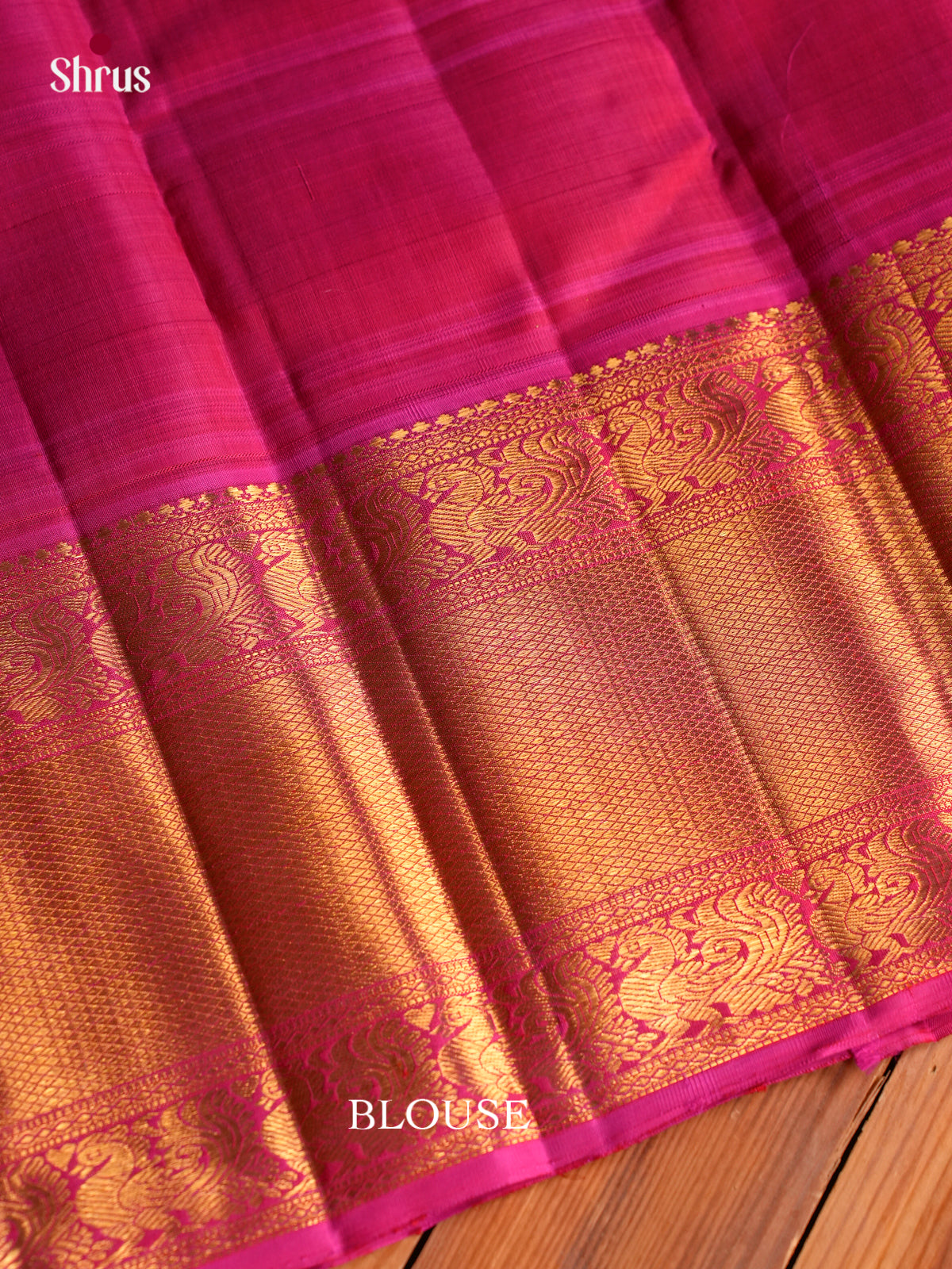 Regal Purple Pattu Sarees With Checks & Gold Buttas, Pink Zari Border & Brocade Pallu