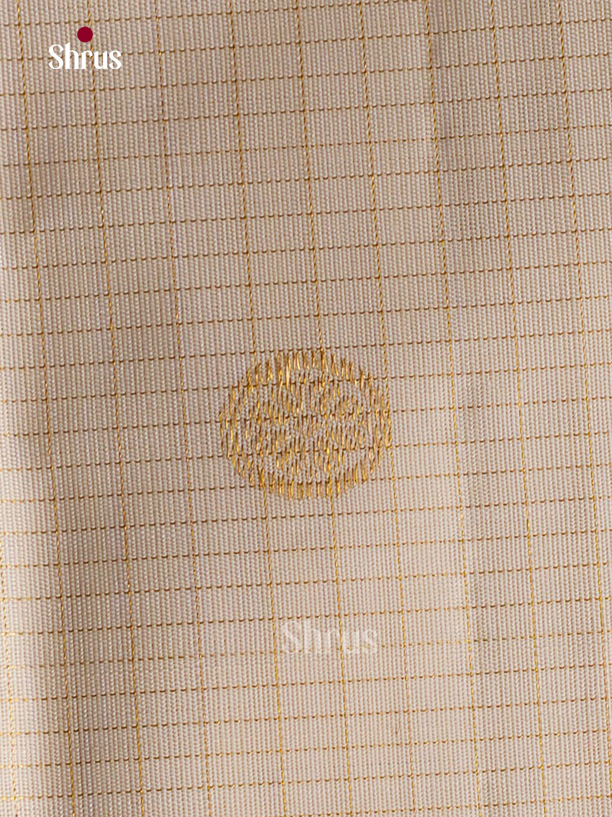 Rich Off White Kanchipuram Sarees With Gold Checks & Buttas | Purple Border With Zari Bands