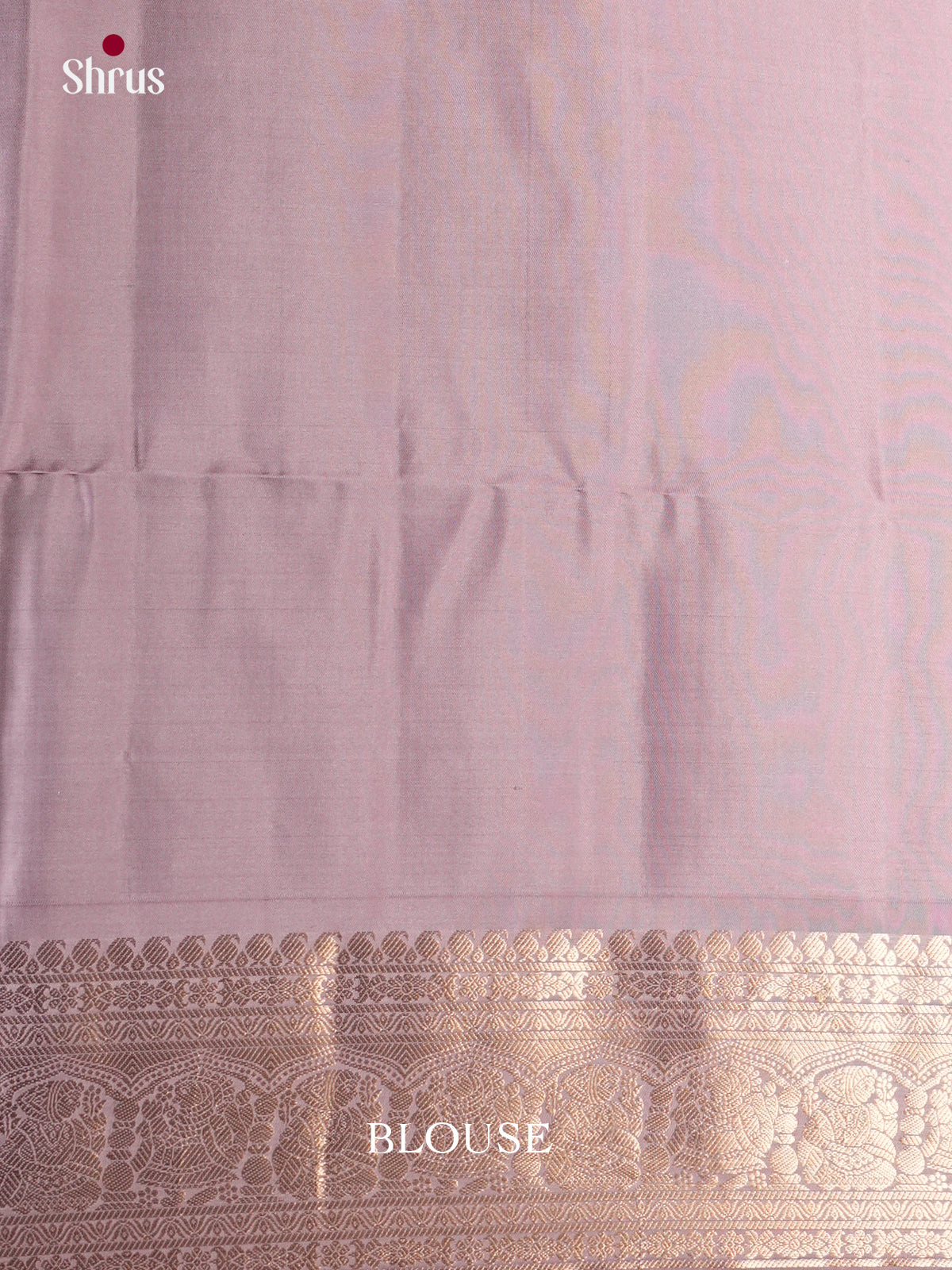 Buy Shimmery Rose Gold Silk Saree With Floral Nestling, Zari Border & Brocade Pallu