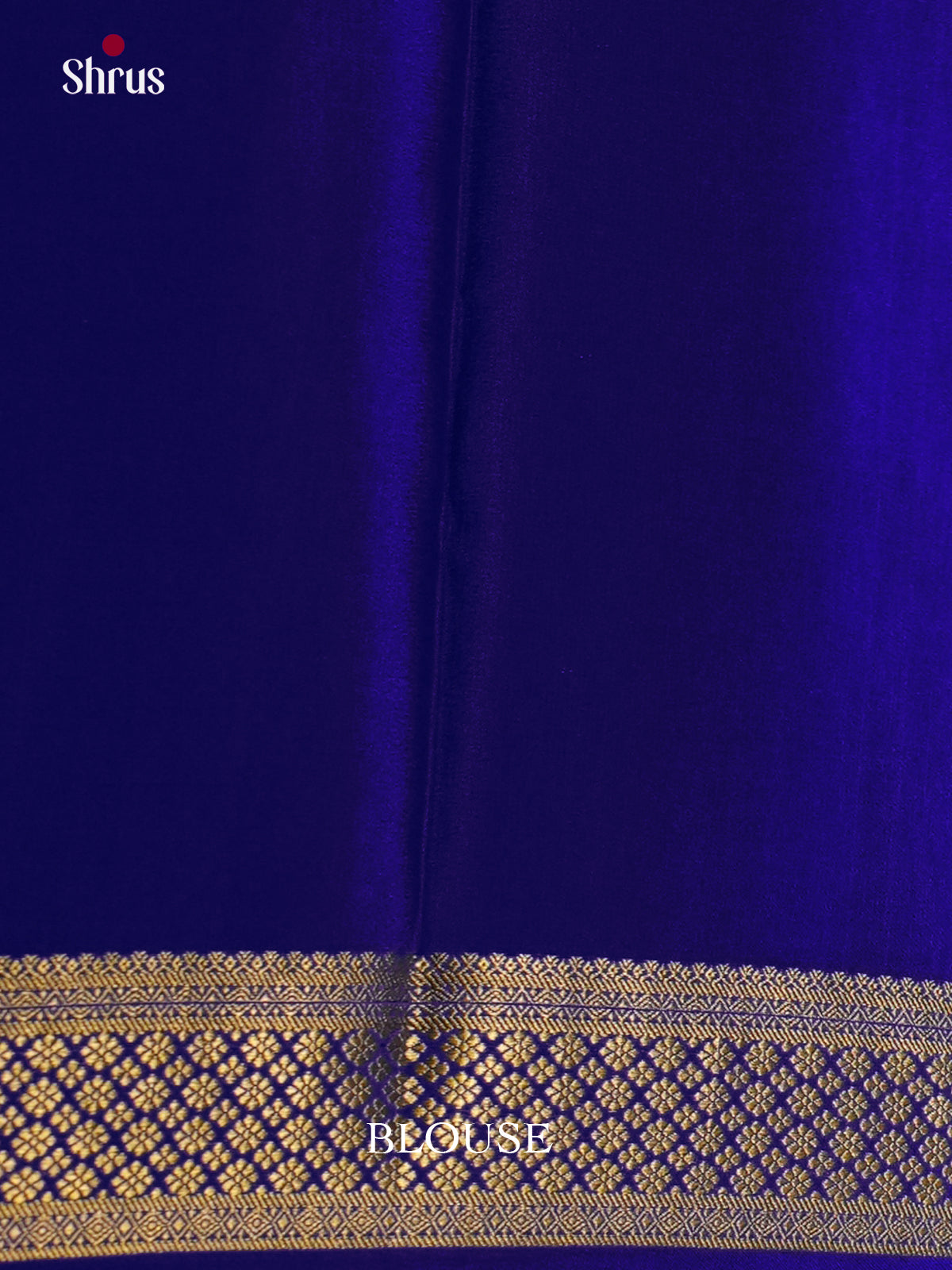 Buy Exquisite Royal Blue Pure Mysore Silk Sarees with Golden Buttas, Small Zari Border & Striped Pallu